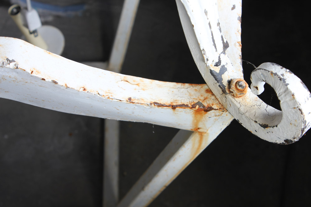 White Cast Iron Light Fixture