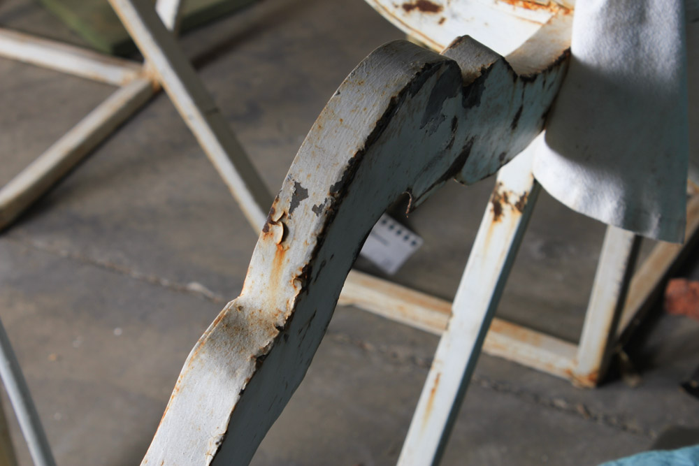 White Cast Iron Light Fixture