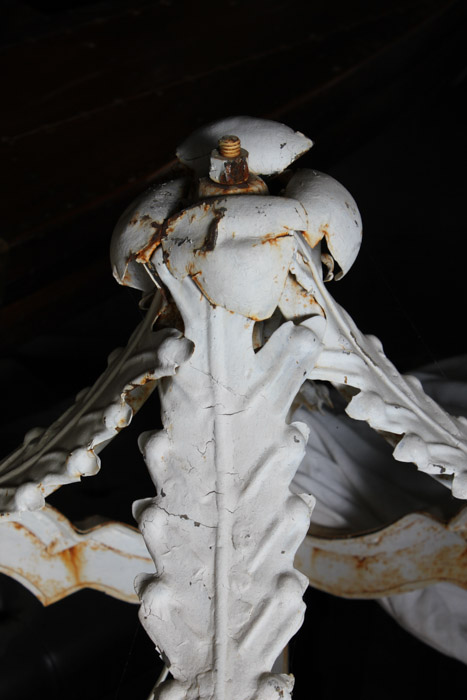 White Cast Iron Lighting Fixture