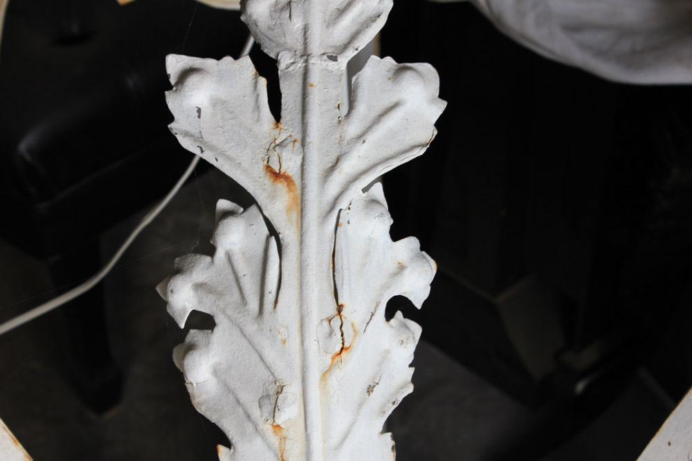 White Cast Iron Lighting Fixture