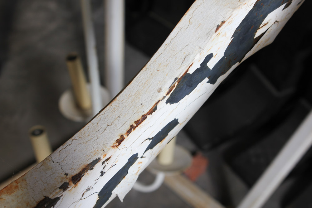 White Cast Iron Lighting Fixture