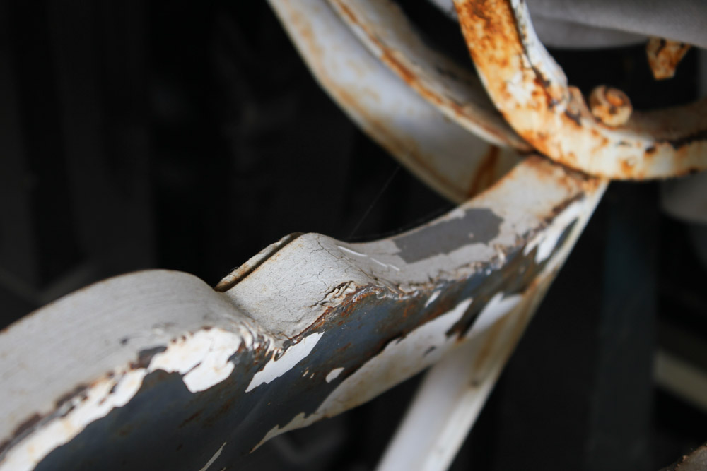 White Cast Iron Lighting Fixture