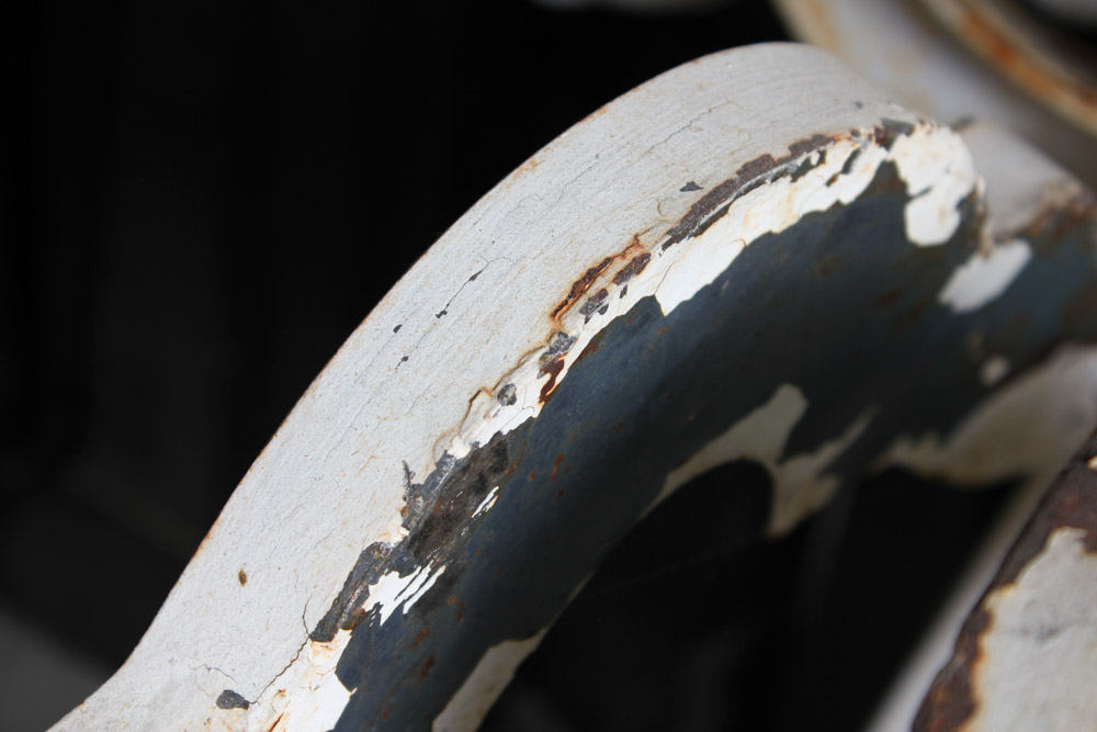 White Cast Iron Lighting Fixture