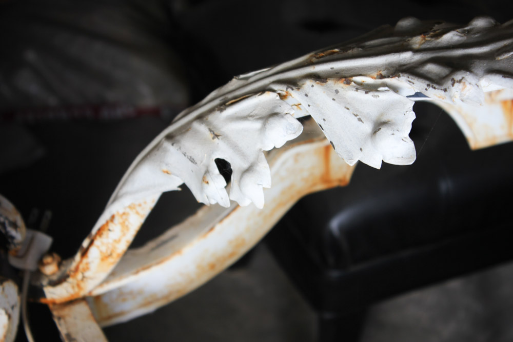 White Cast Iron Lighting Fixture