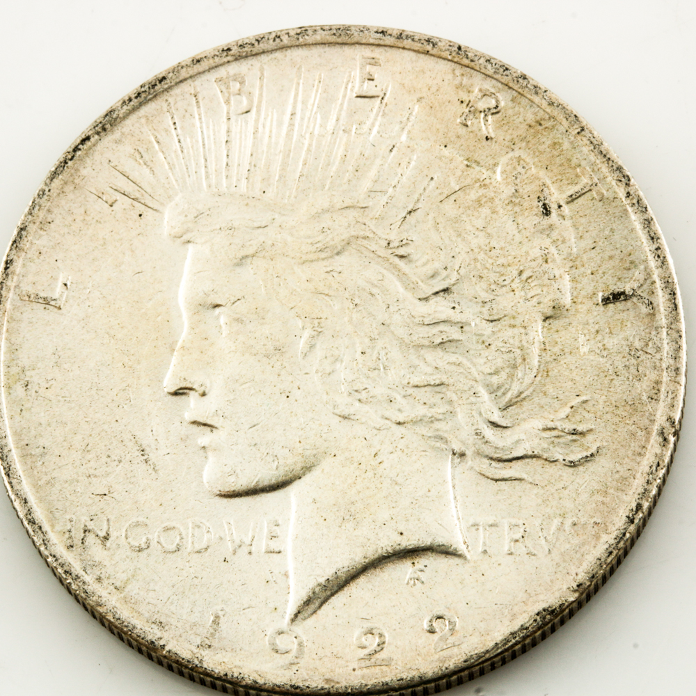 Twenty Peace Silver Dollars