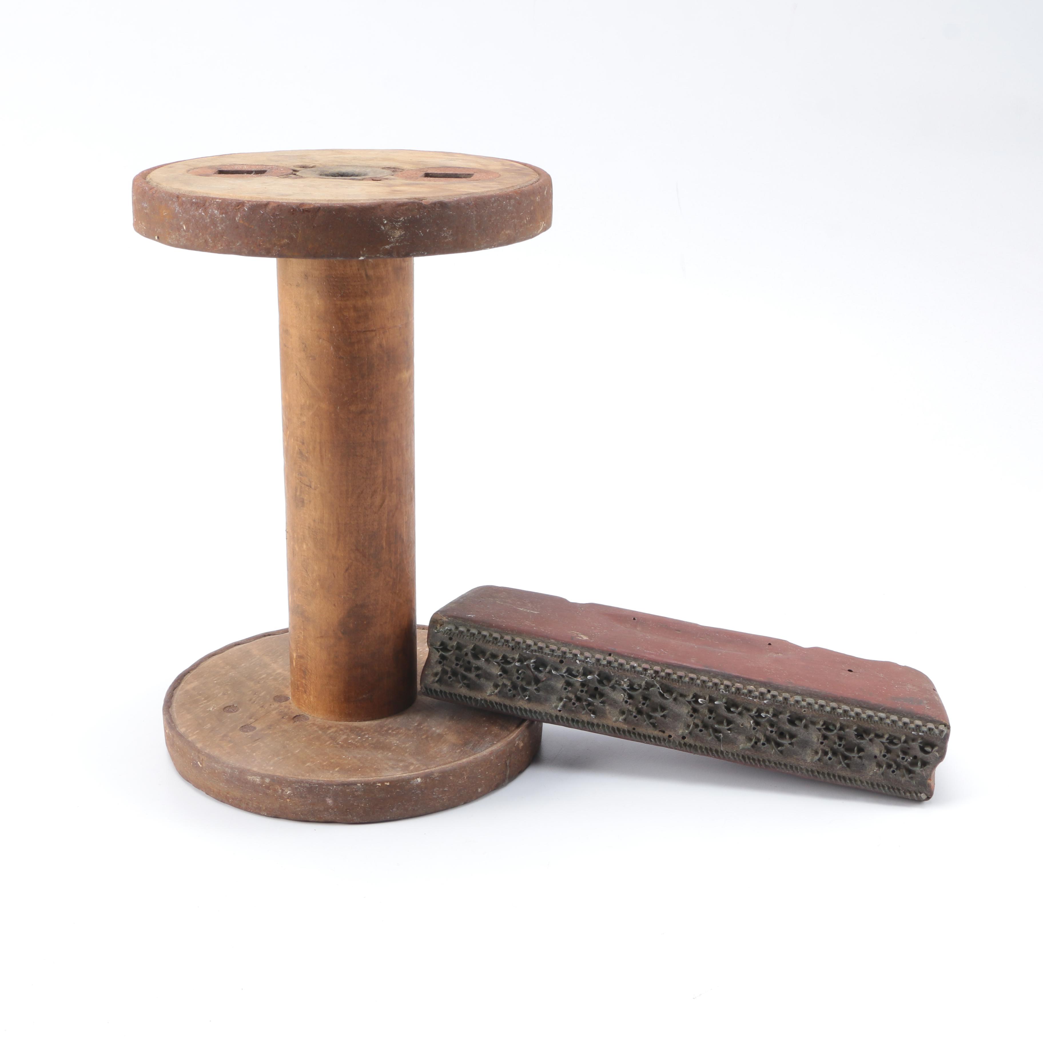 Vintage Stamp and Spool