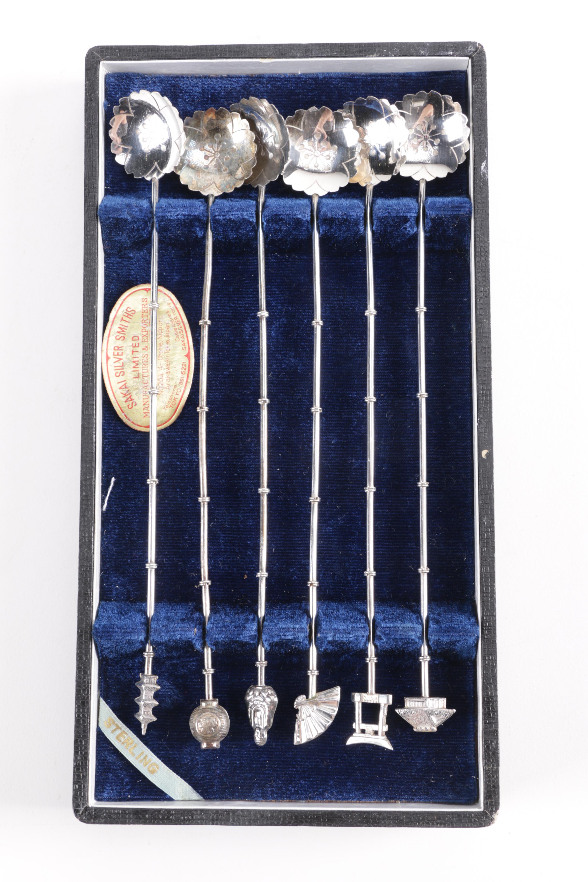 Sakai Silver Smiths Japanese Sterling Silver Cocktail Spoons