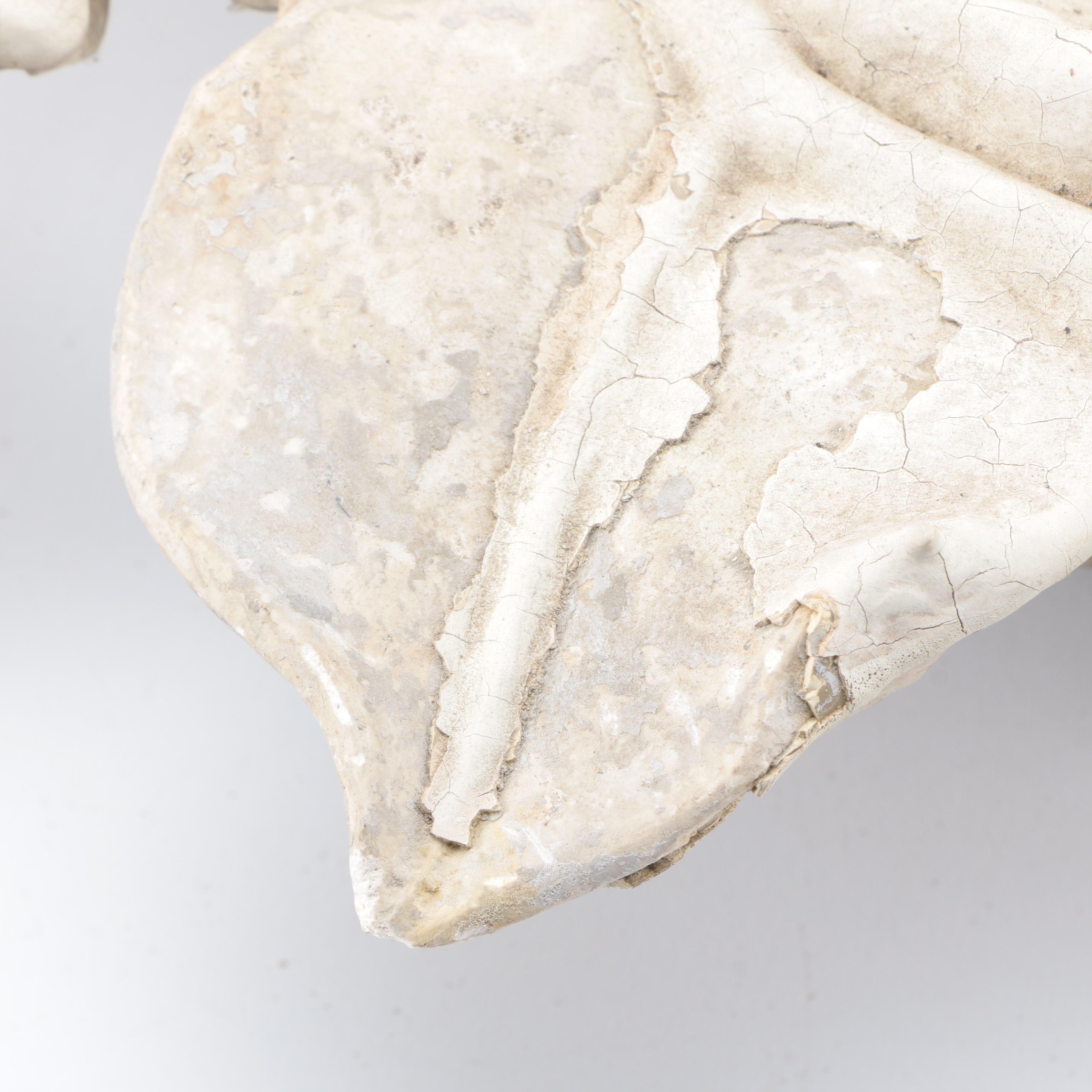 Concrete White Floral Outdoor Light Fixture