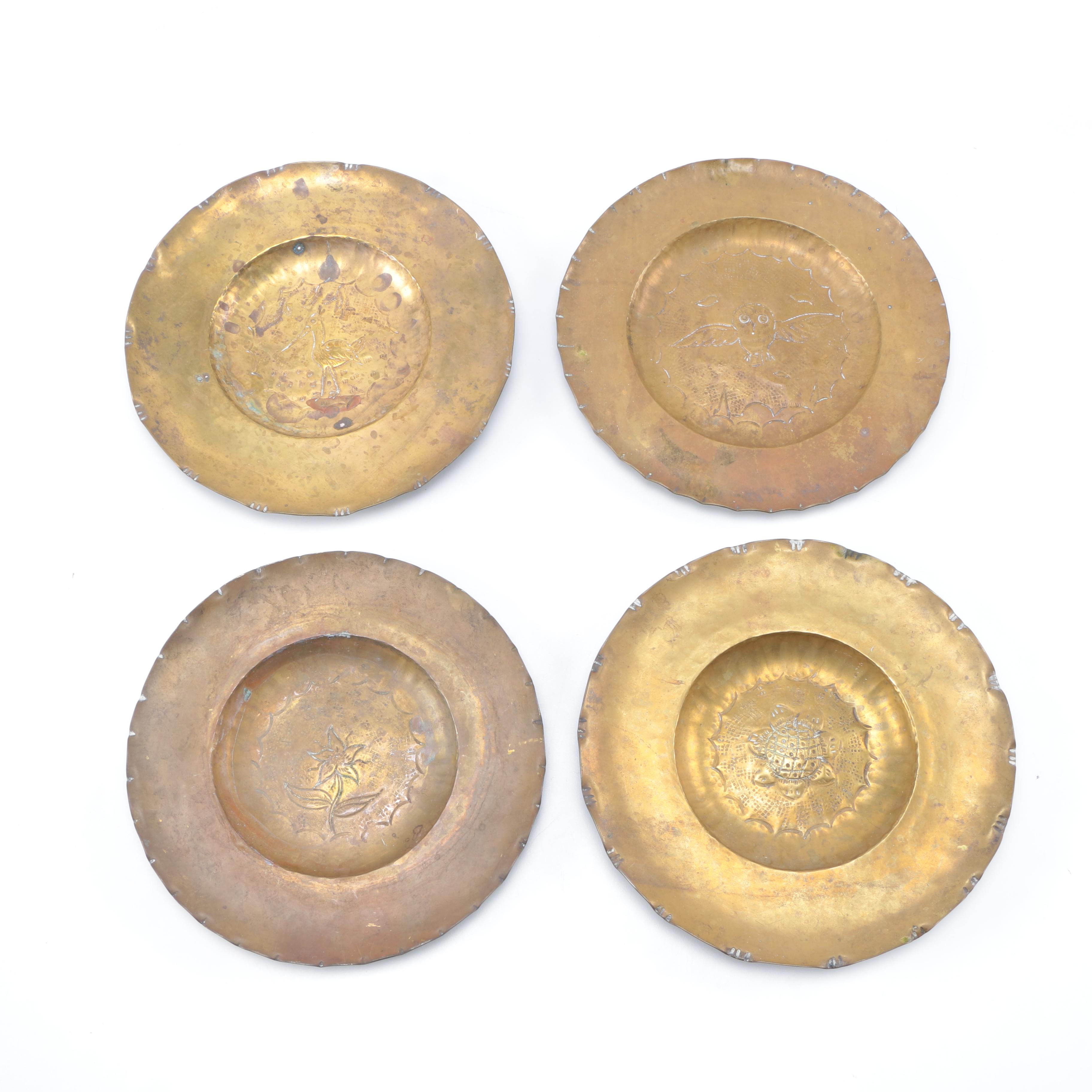 Hammered Brass Plates