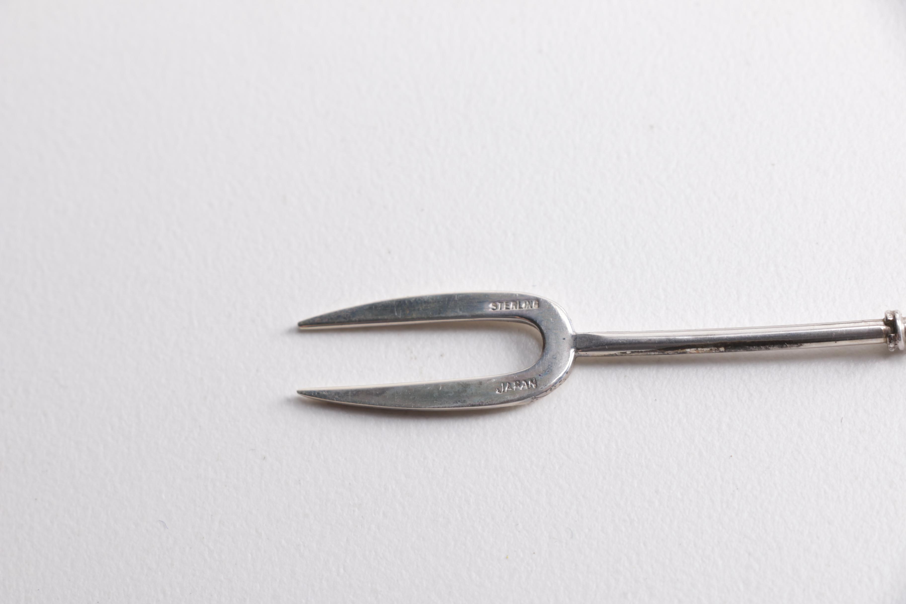 Sakai Silver Smiths Japanese Sterling Silver Cocktail Forks