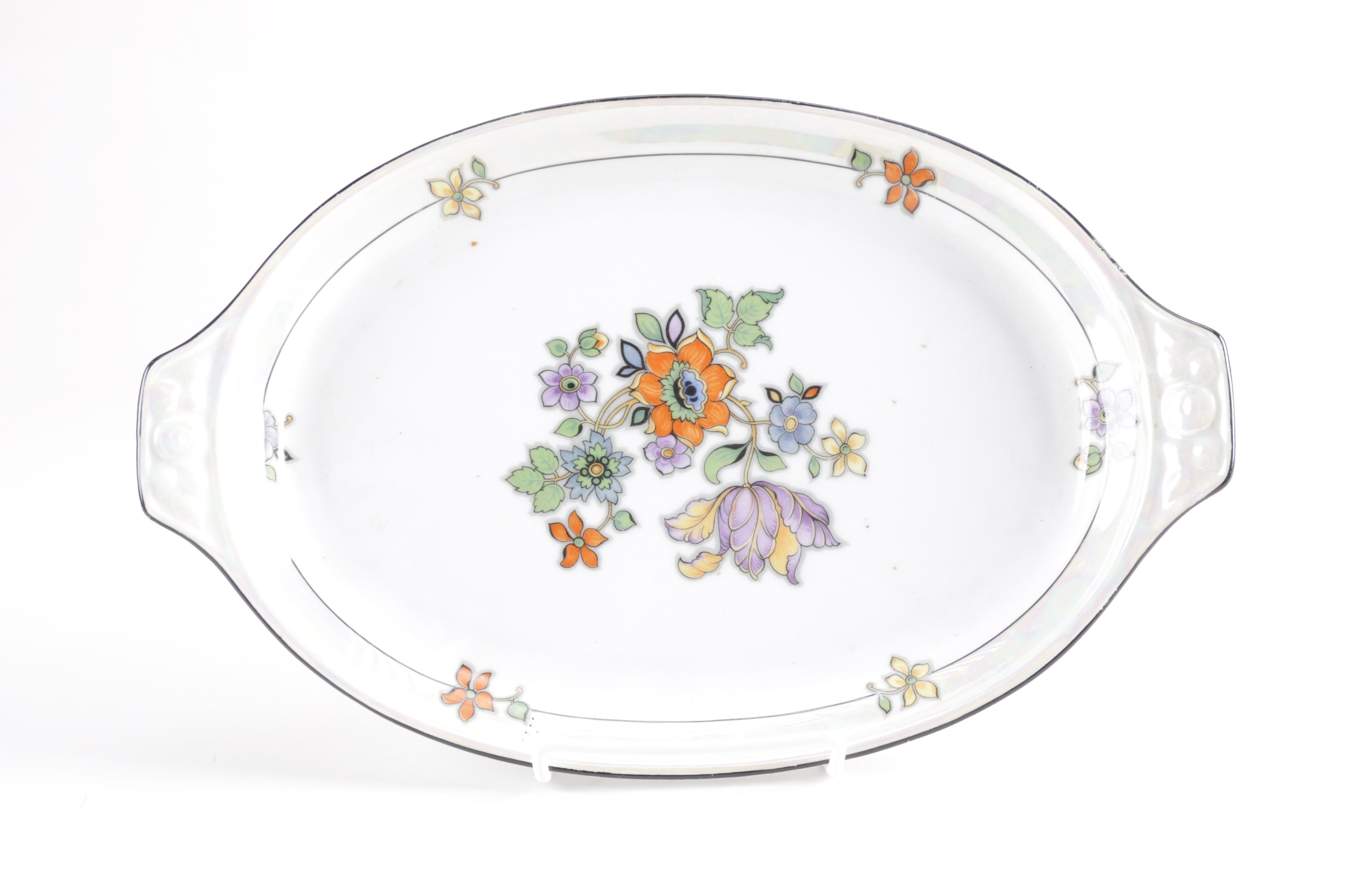 Z.eh Scherzer and Co. Porcelain Plates and Platter