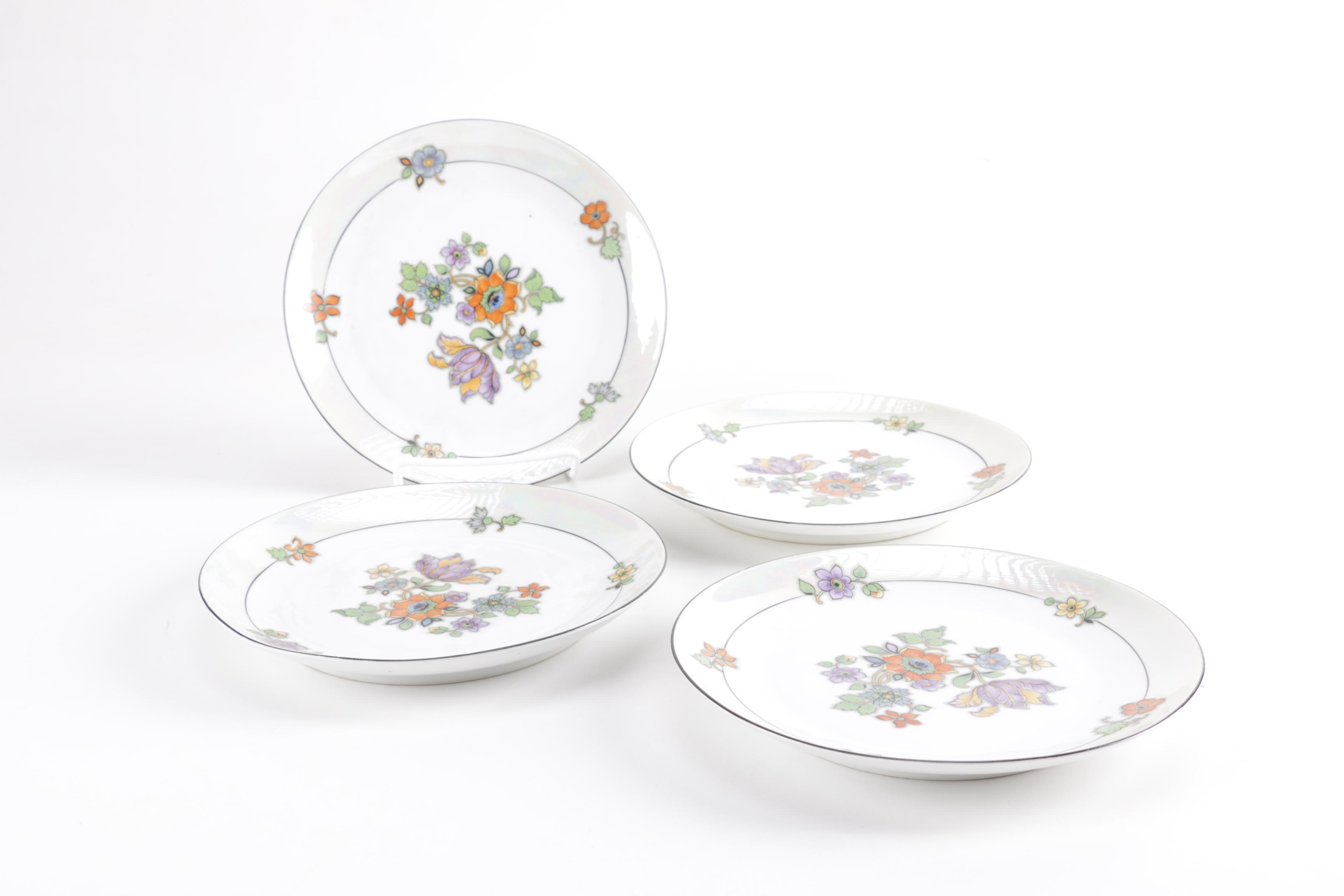 Z.eh Scherzer and Co. Porcelain Plates and Platter