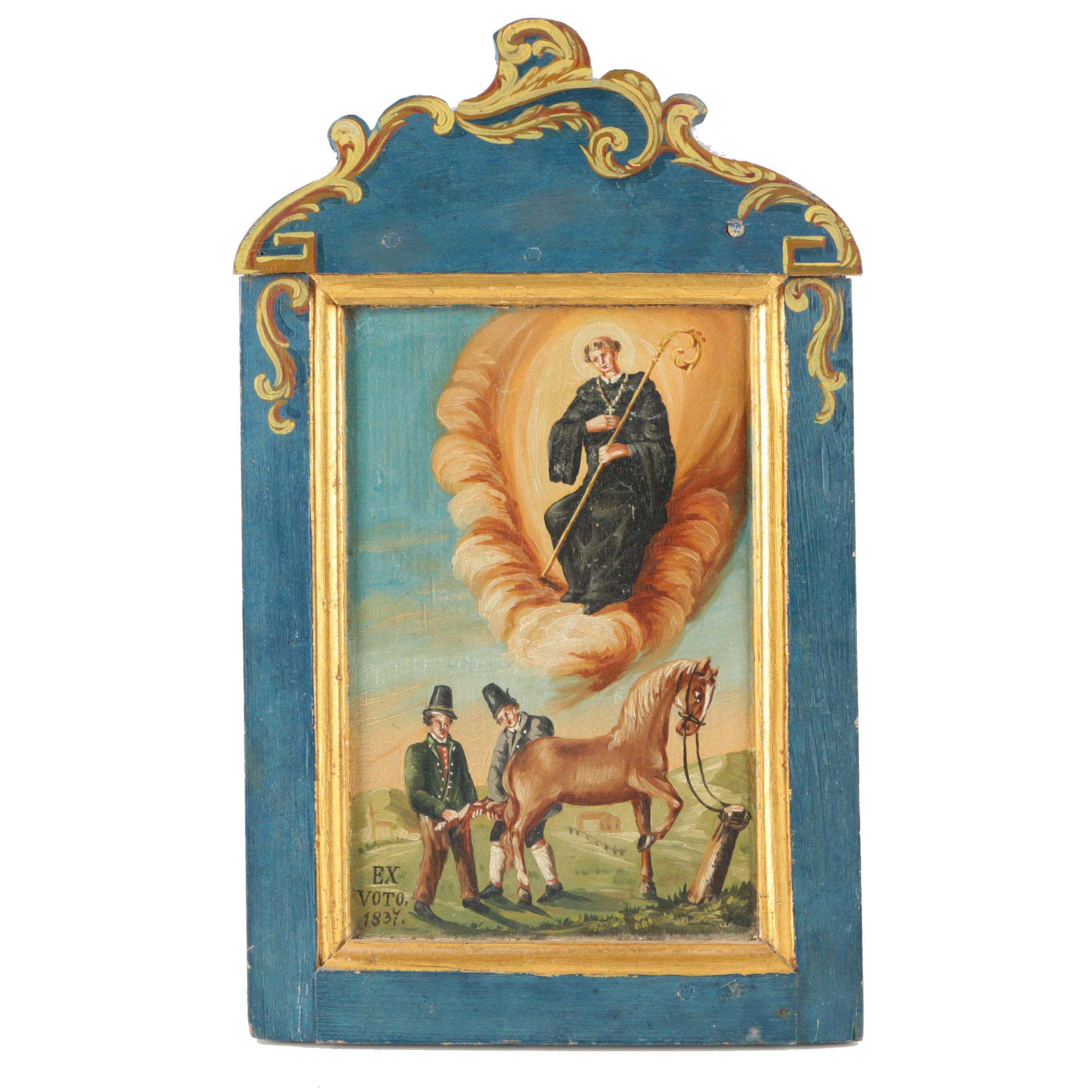 Oil Painting of St. Eloy, Patron of Farriers