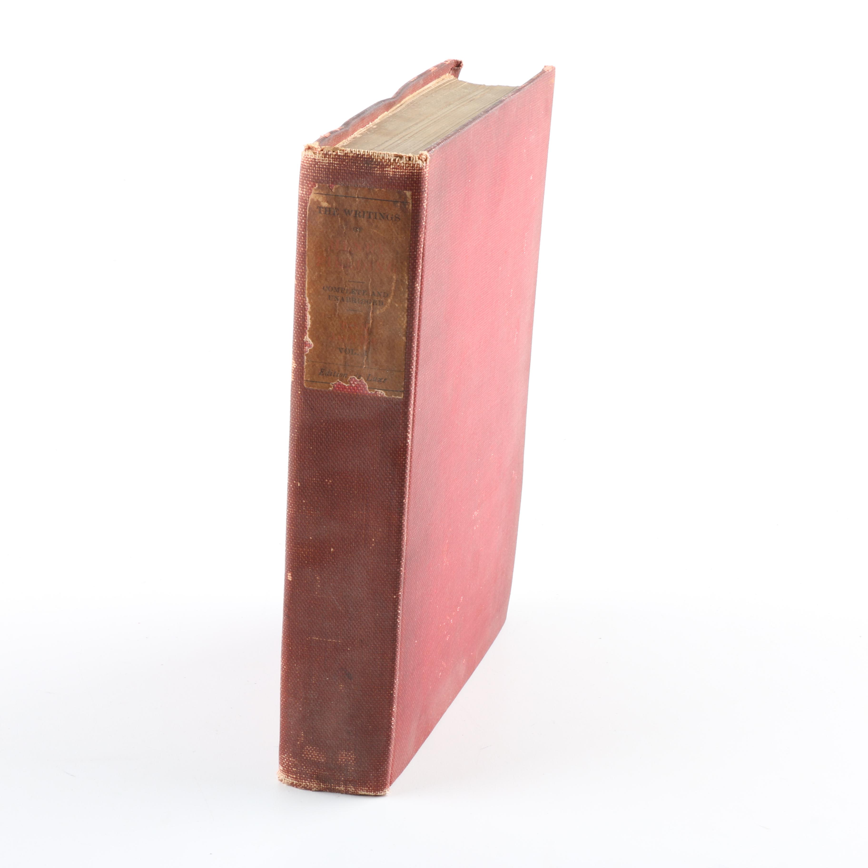 Six Antique Volumes of "The Complete Works of Henry Fielding Esq."