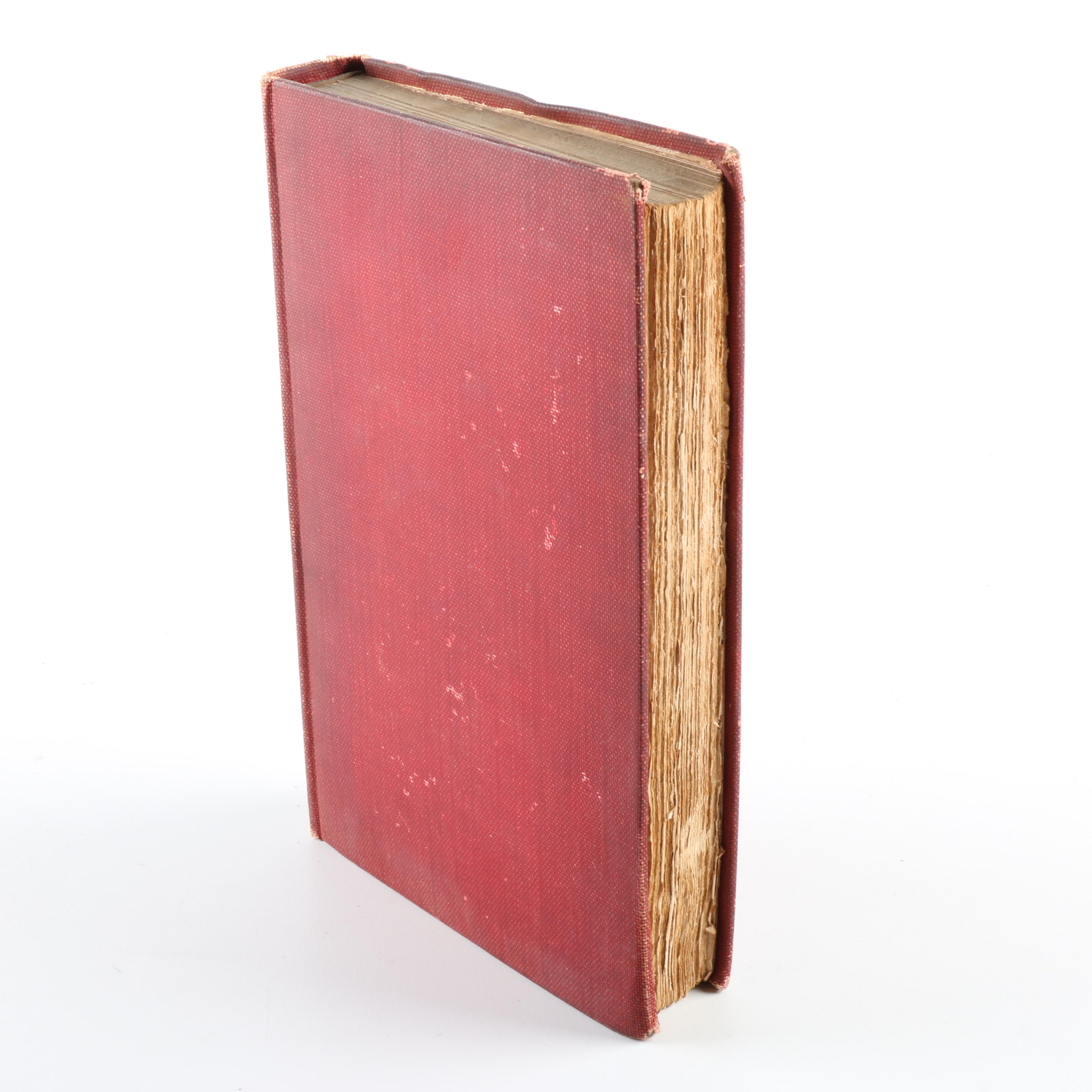 Six Antique Volumes of "The Complete Works of Henry Fielding Esq."