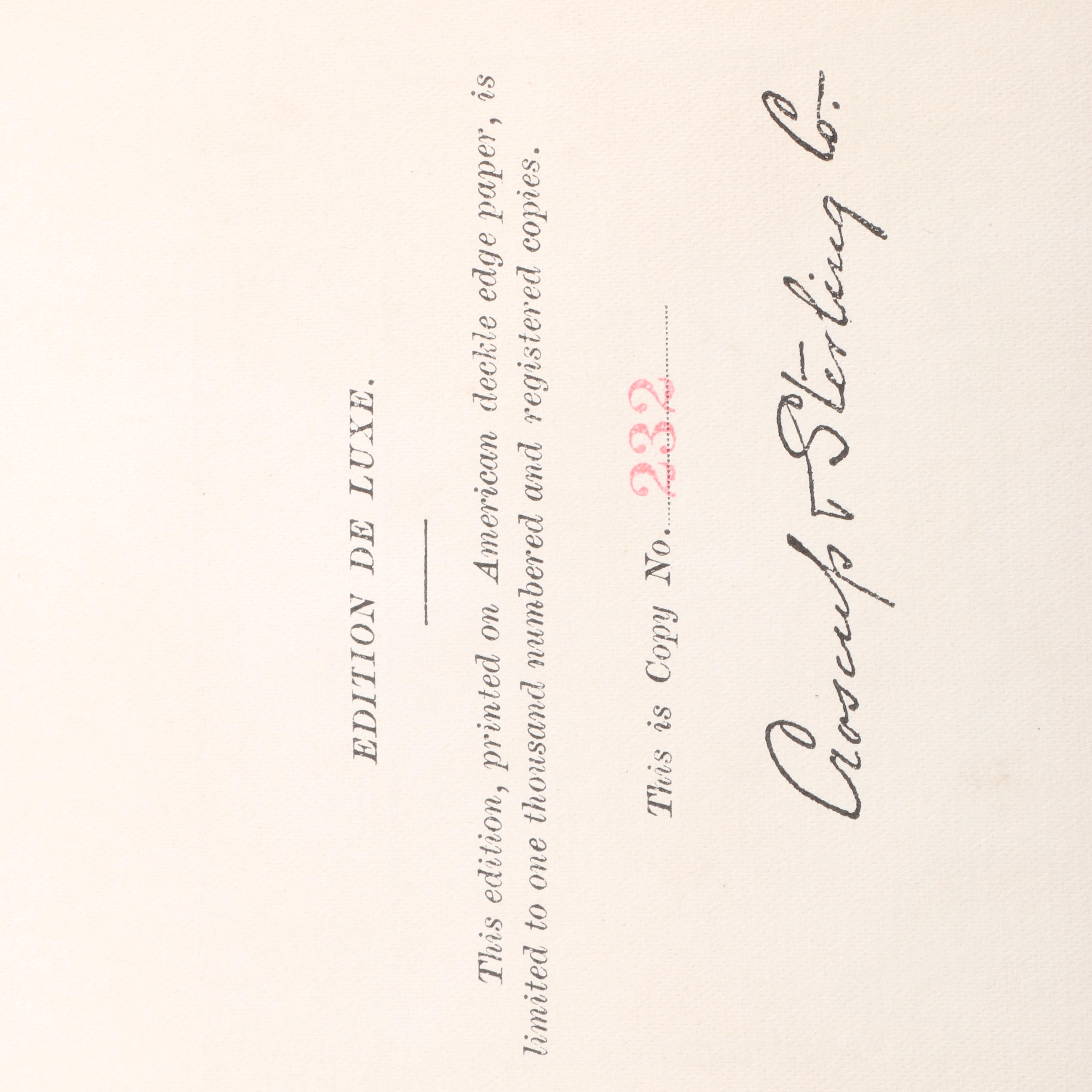 Six Antique Volumes of "The Complete Works of Henry Fielding Esq."