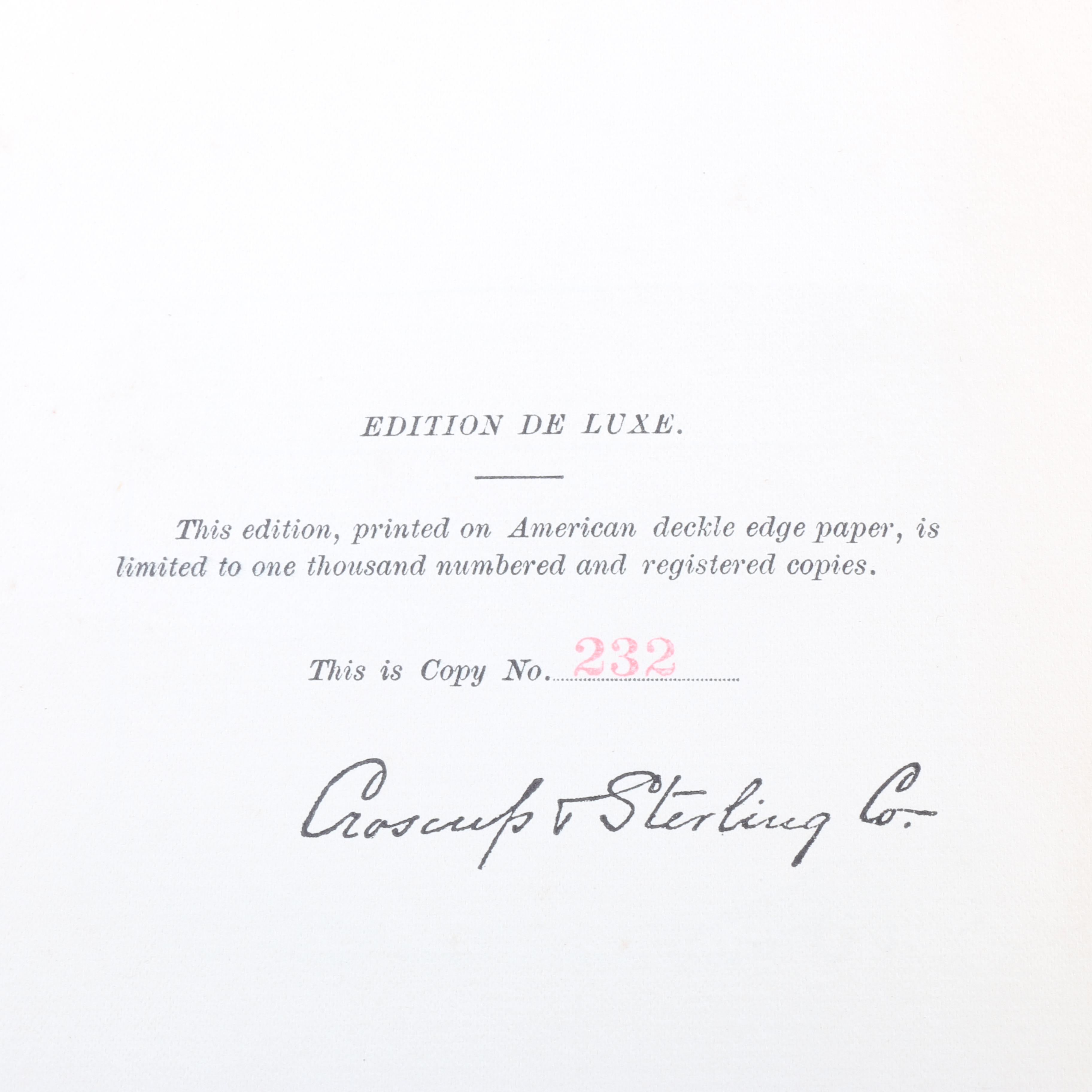 Six Antique Volumes of "The Complete Works of Henry Fielding Esq."