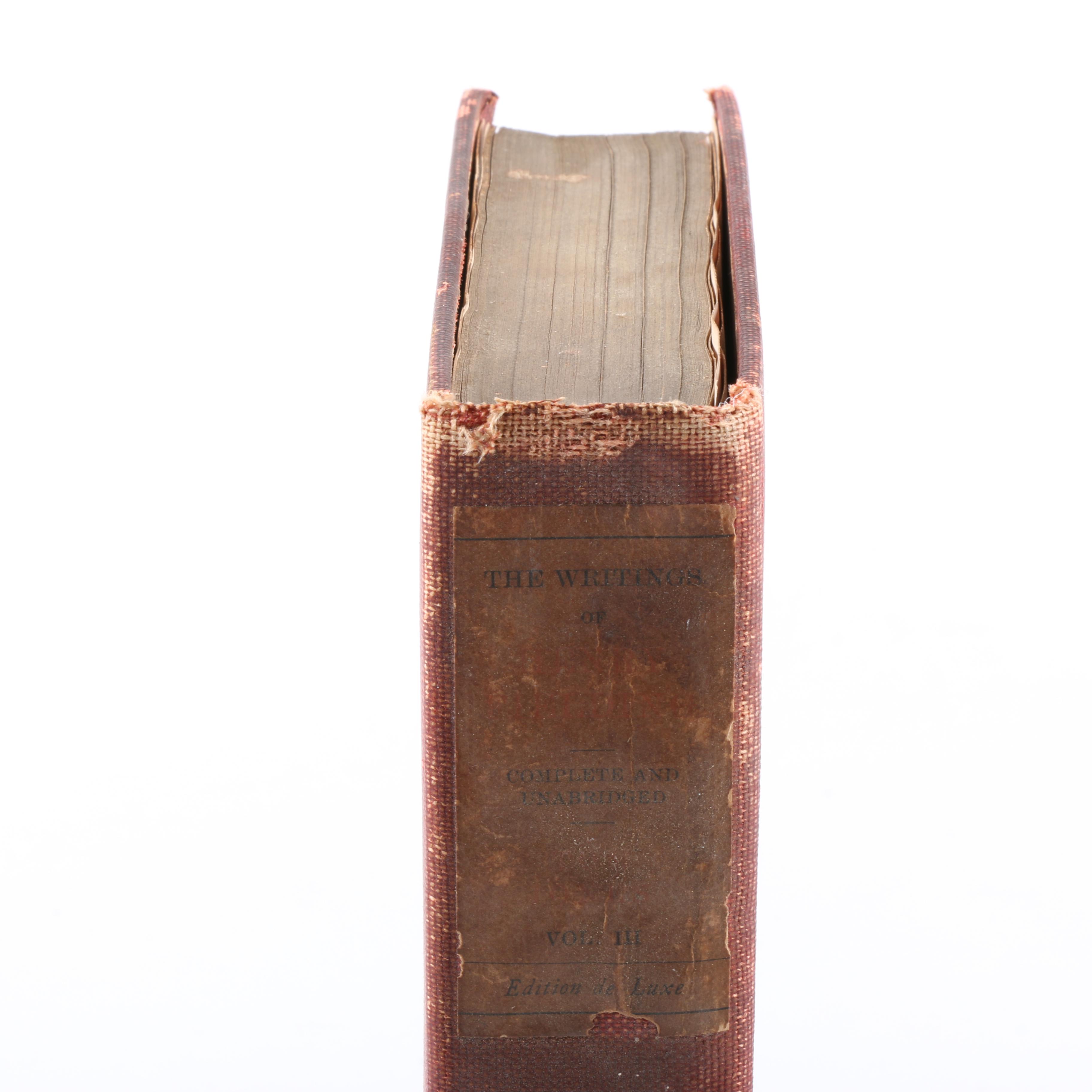 Six Antique Volumes of "The Complete Works of Henry Fielding Esq."