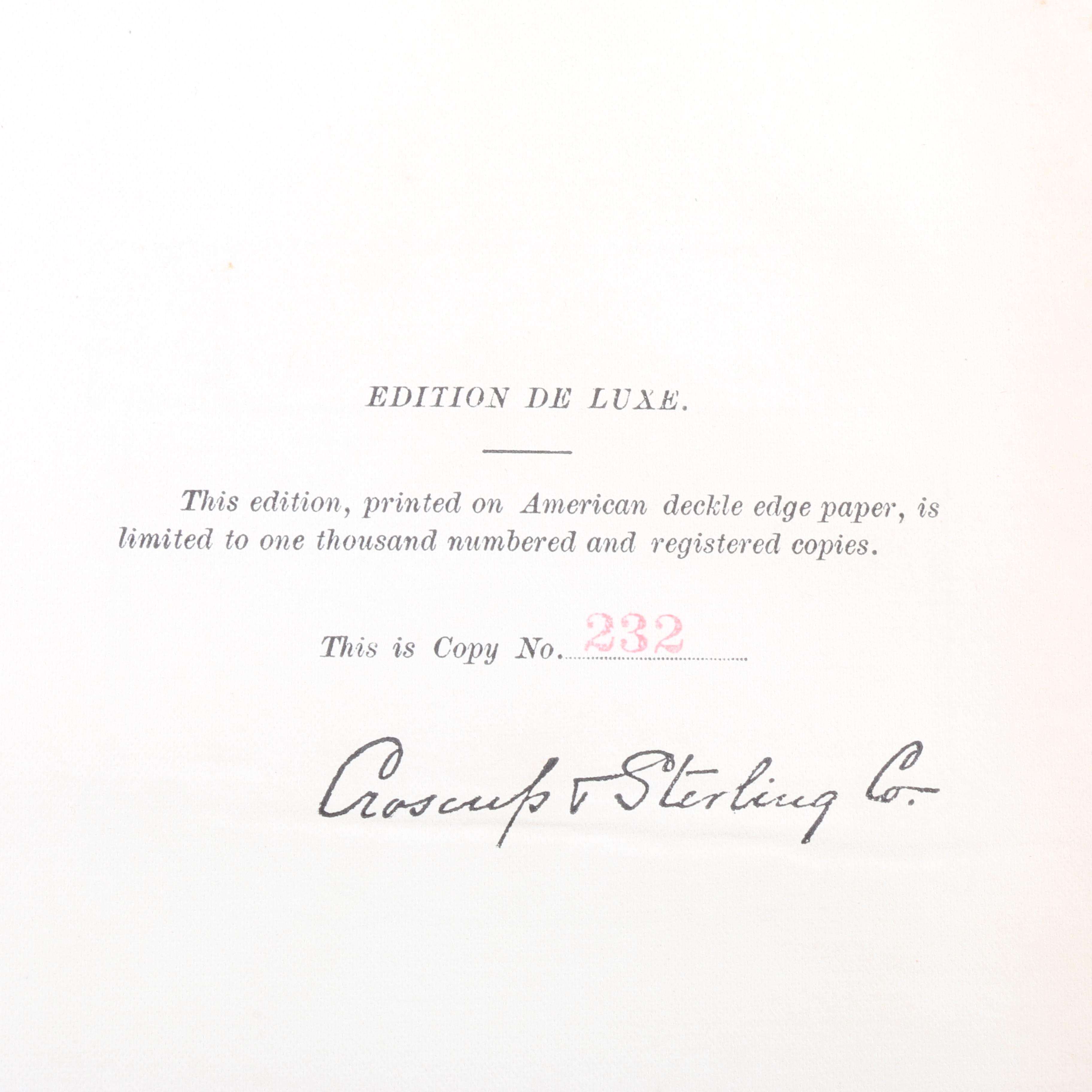 Six Antique Volumes of "The Complete Works of Henry Fielding Esq."