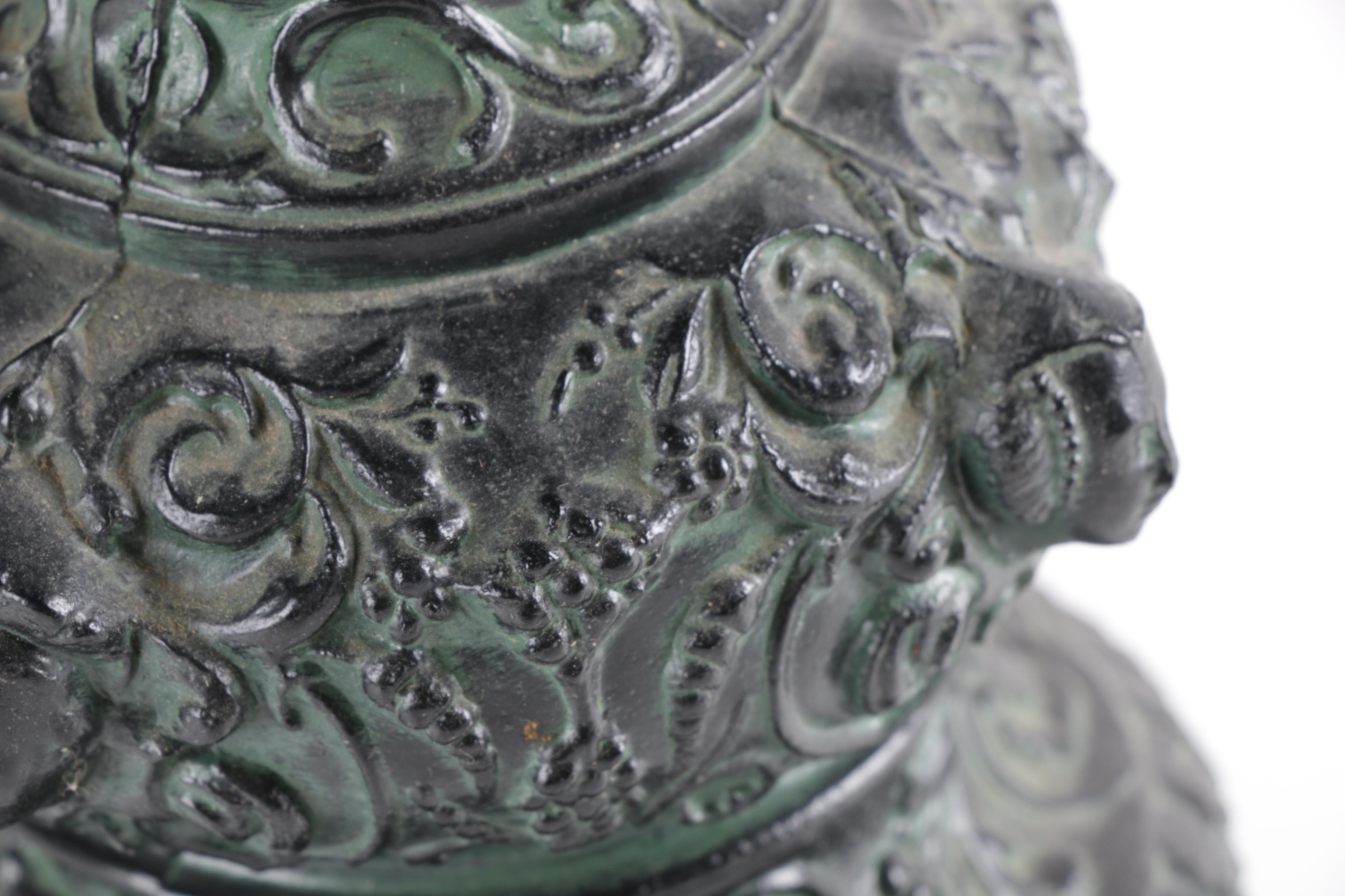 Metal Lamp with Foliate Design