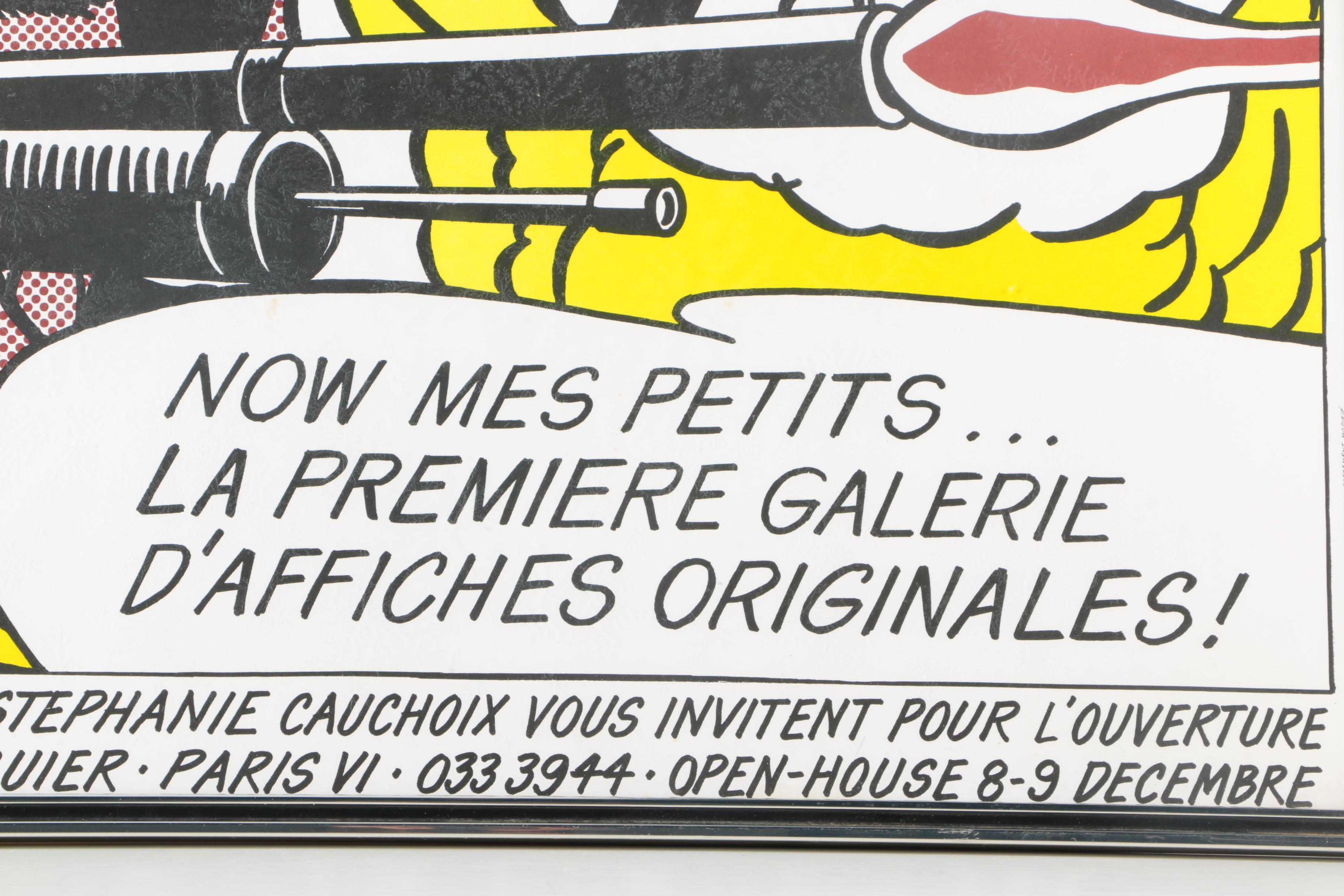 Lithographic Gallery Poster After Roy Lichtenstein "Crak!"