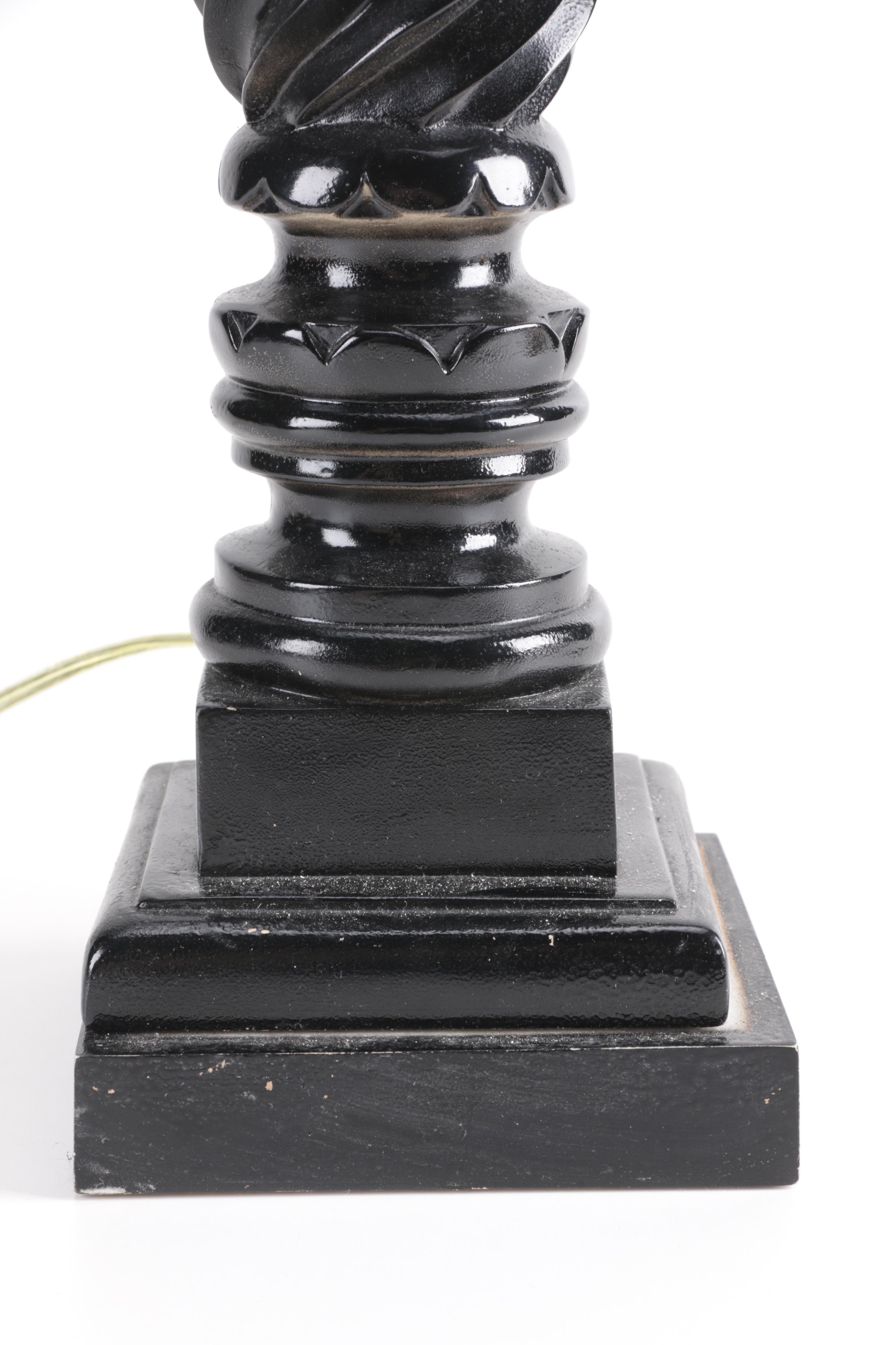 Wooden Lamp Spiral Turned Lamp