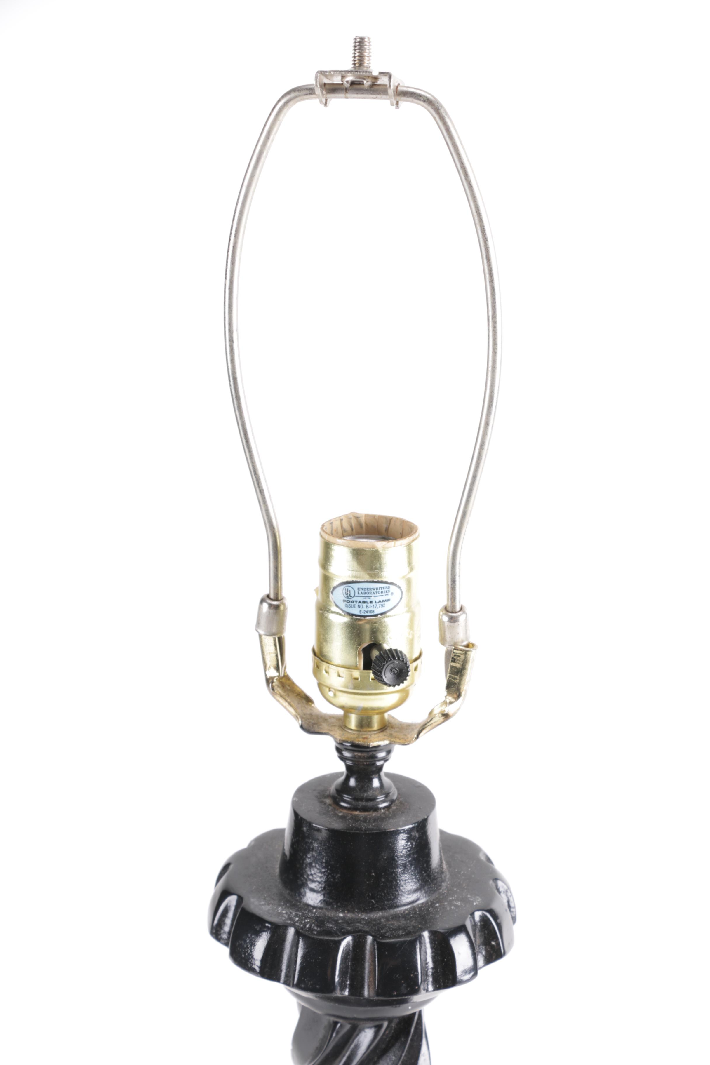 Wooden Lamp Spiral Turned Lamp