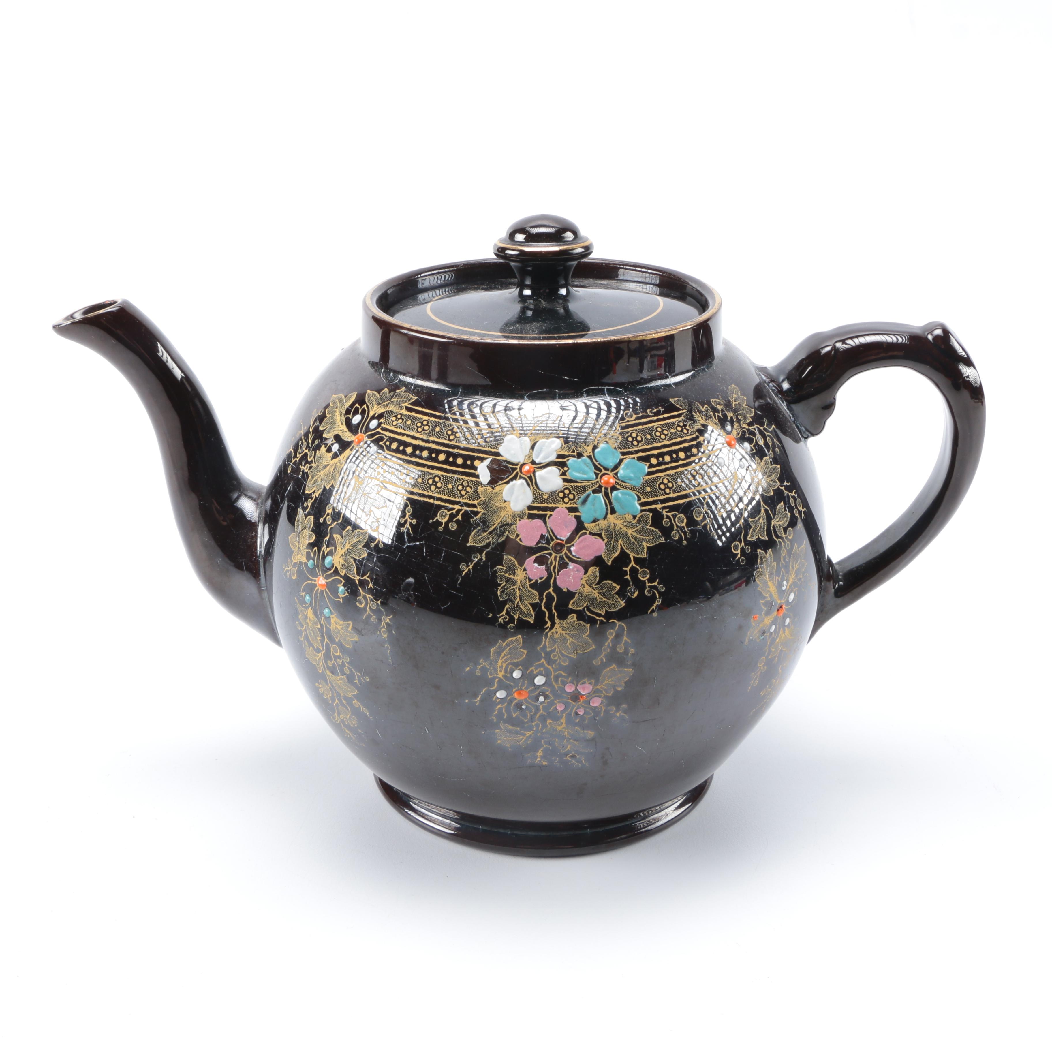 Gibsons England Ceramic Teapot and Japanese Sugar and Creamer