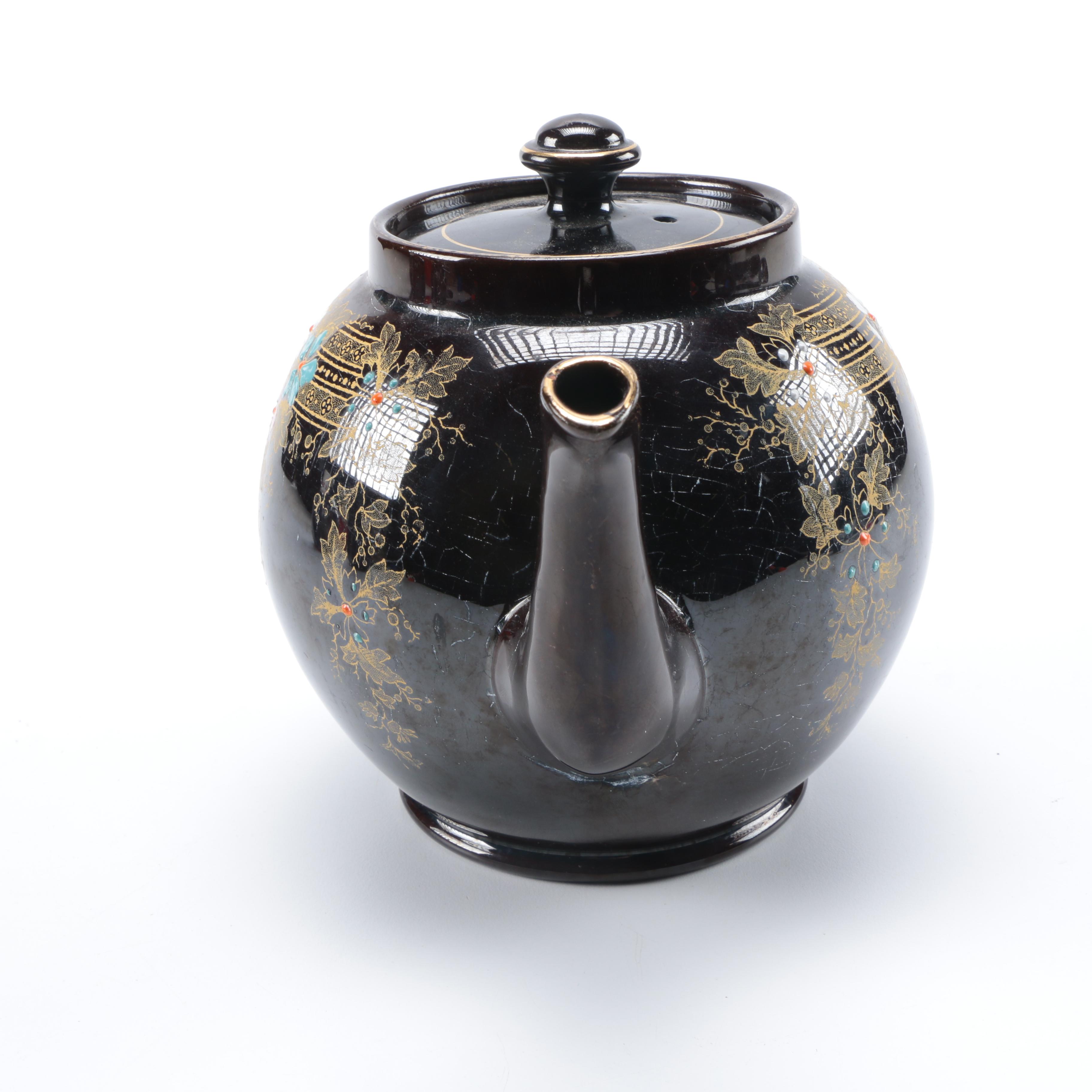 Gibsons England Ceramic Teapot and Japanese Sugar and Creamer