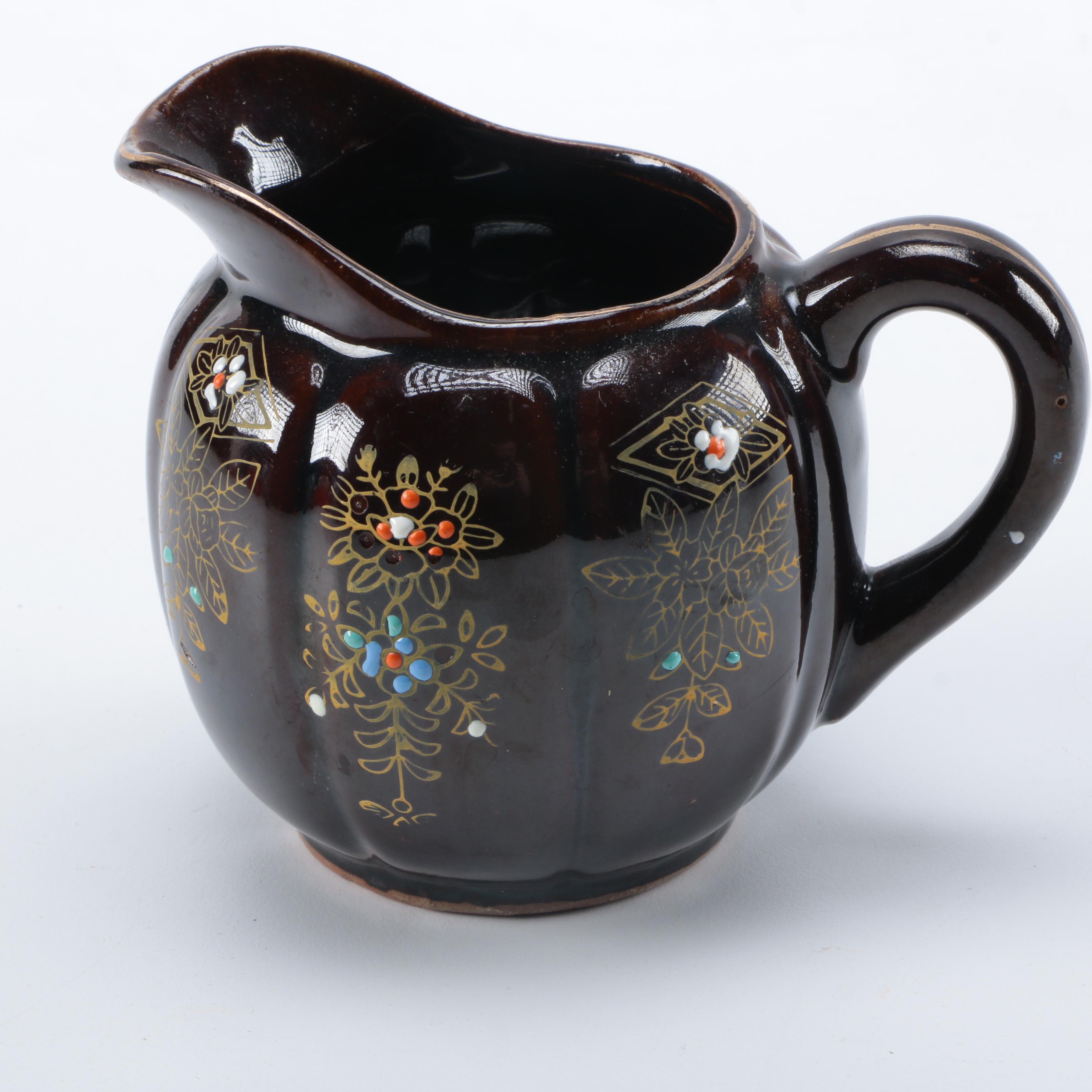 Gibsons England Ceramic Teapot and Japanese Sugar and Creamer