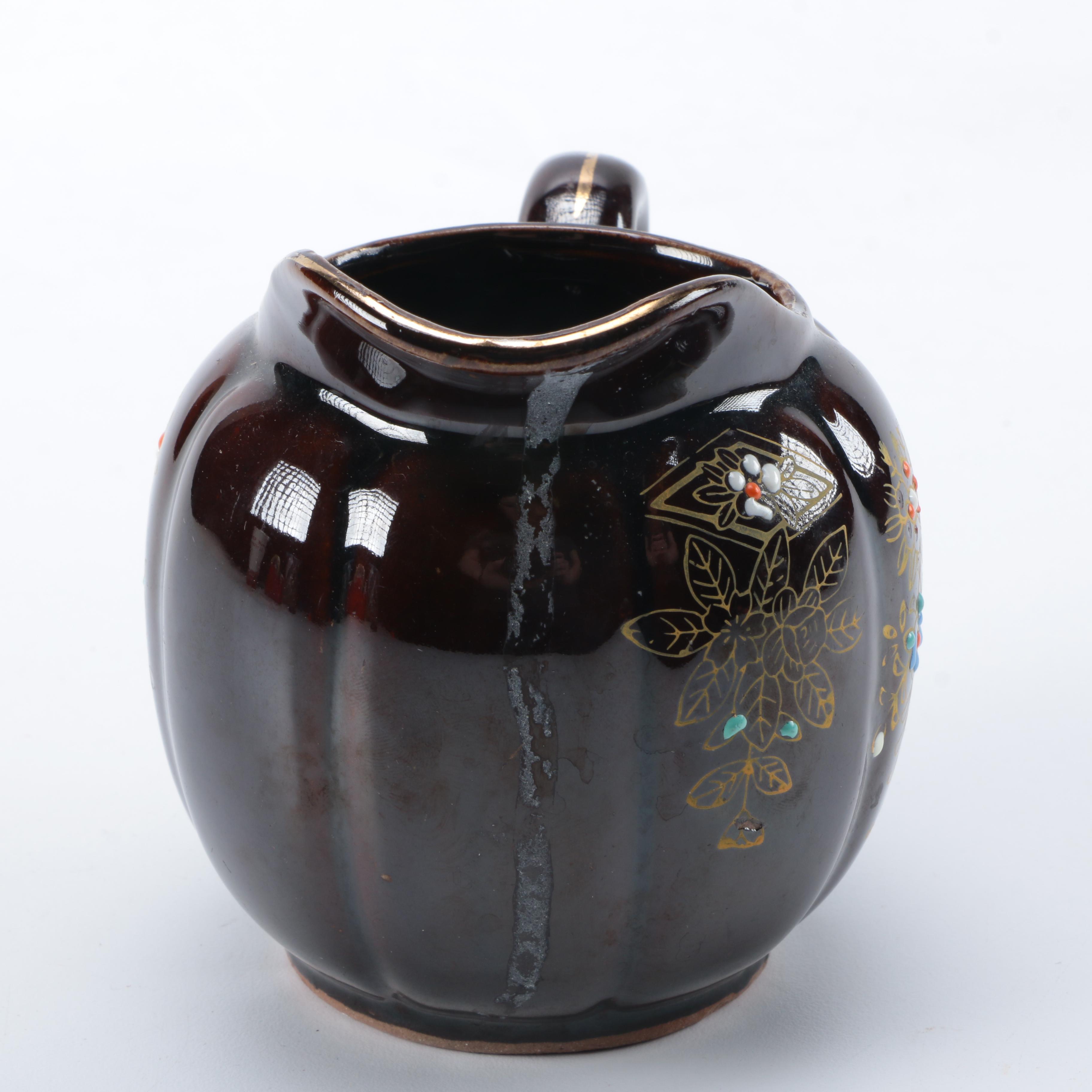 Gibsons England Ceramic Teapot and Japanese Sugar and Creamer