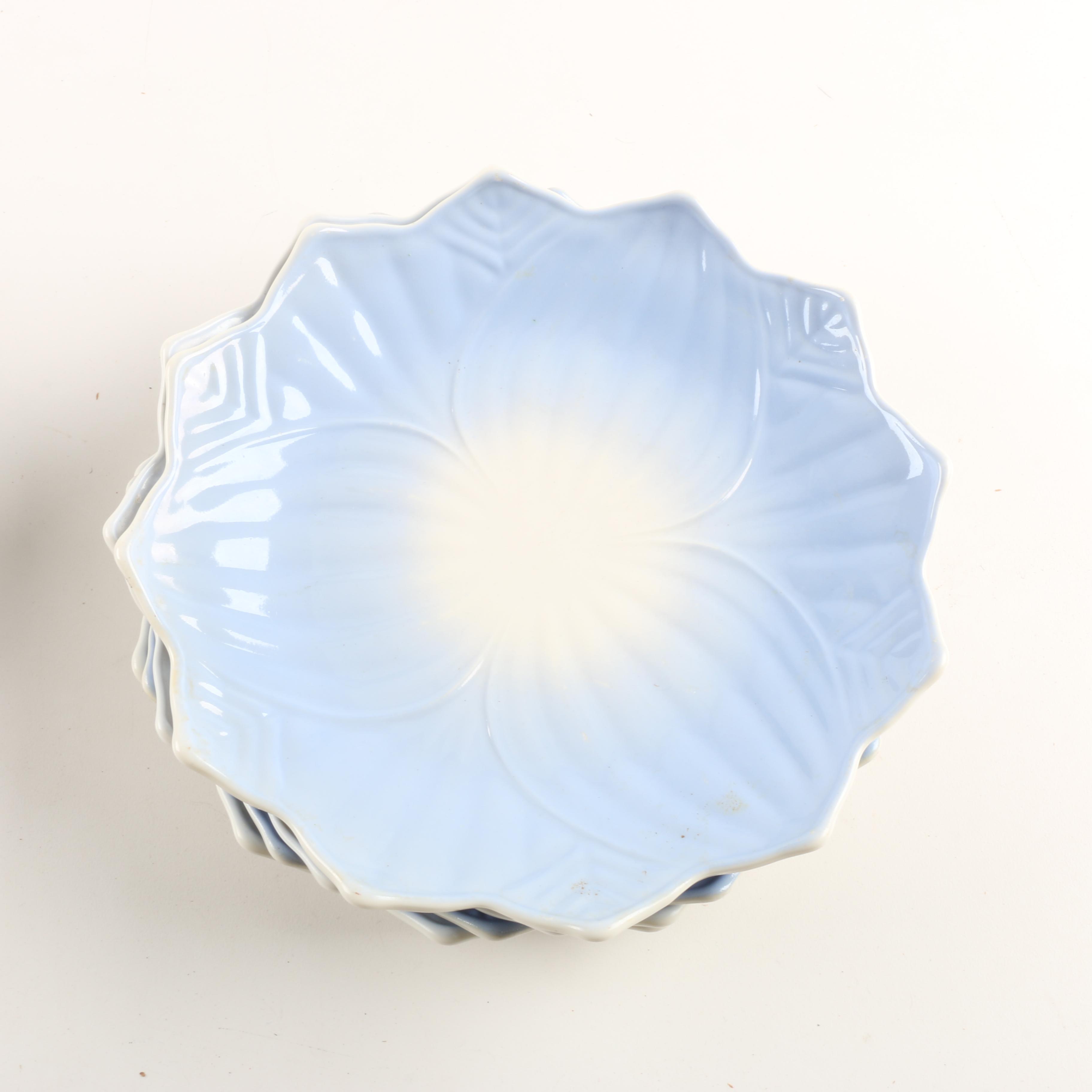 Vintage Multi Colored Flower Shaped Bowls and Saucers