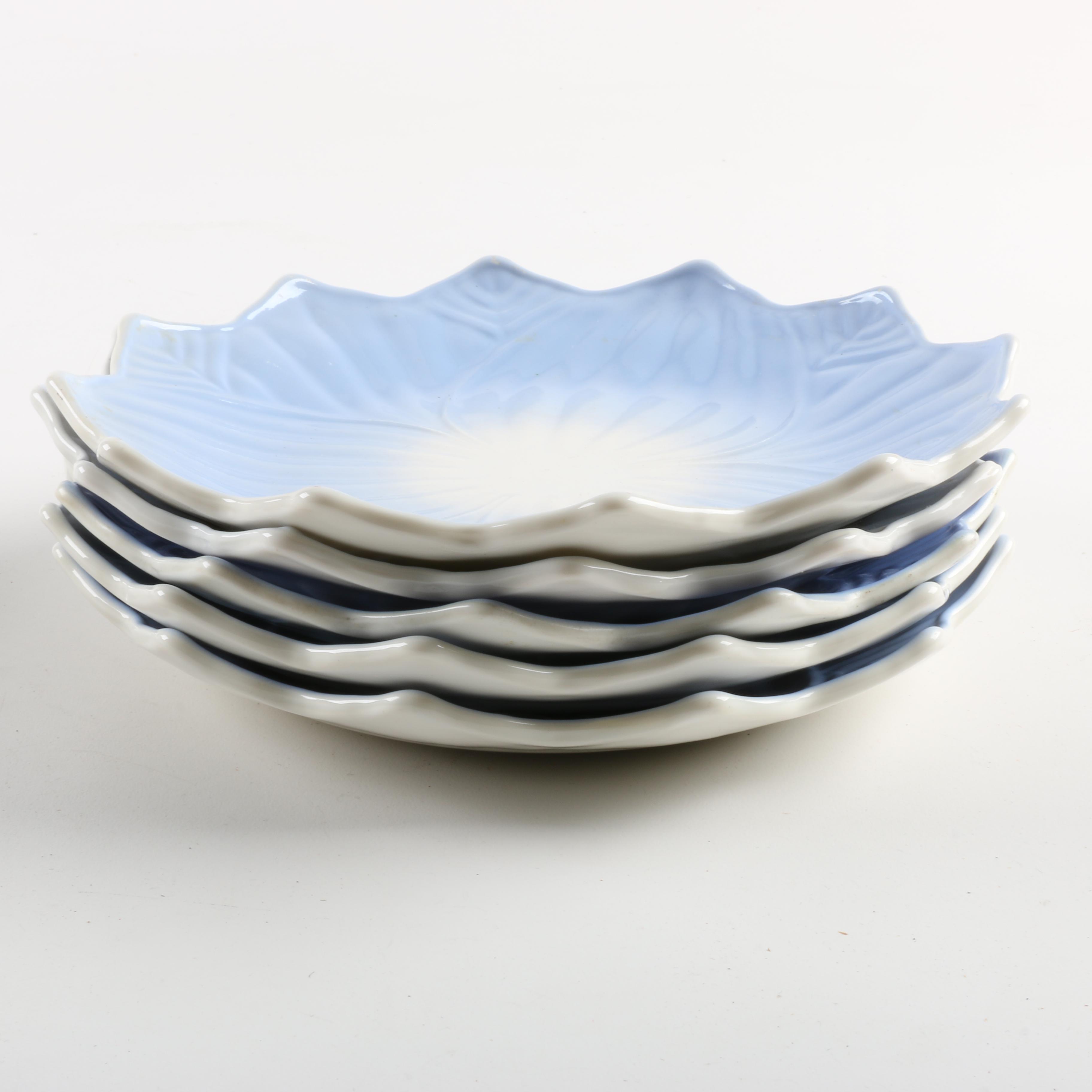 Vintage Multi Colored Flower Shaped Bowls and Saucers