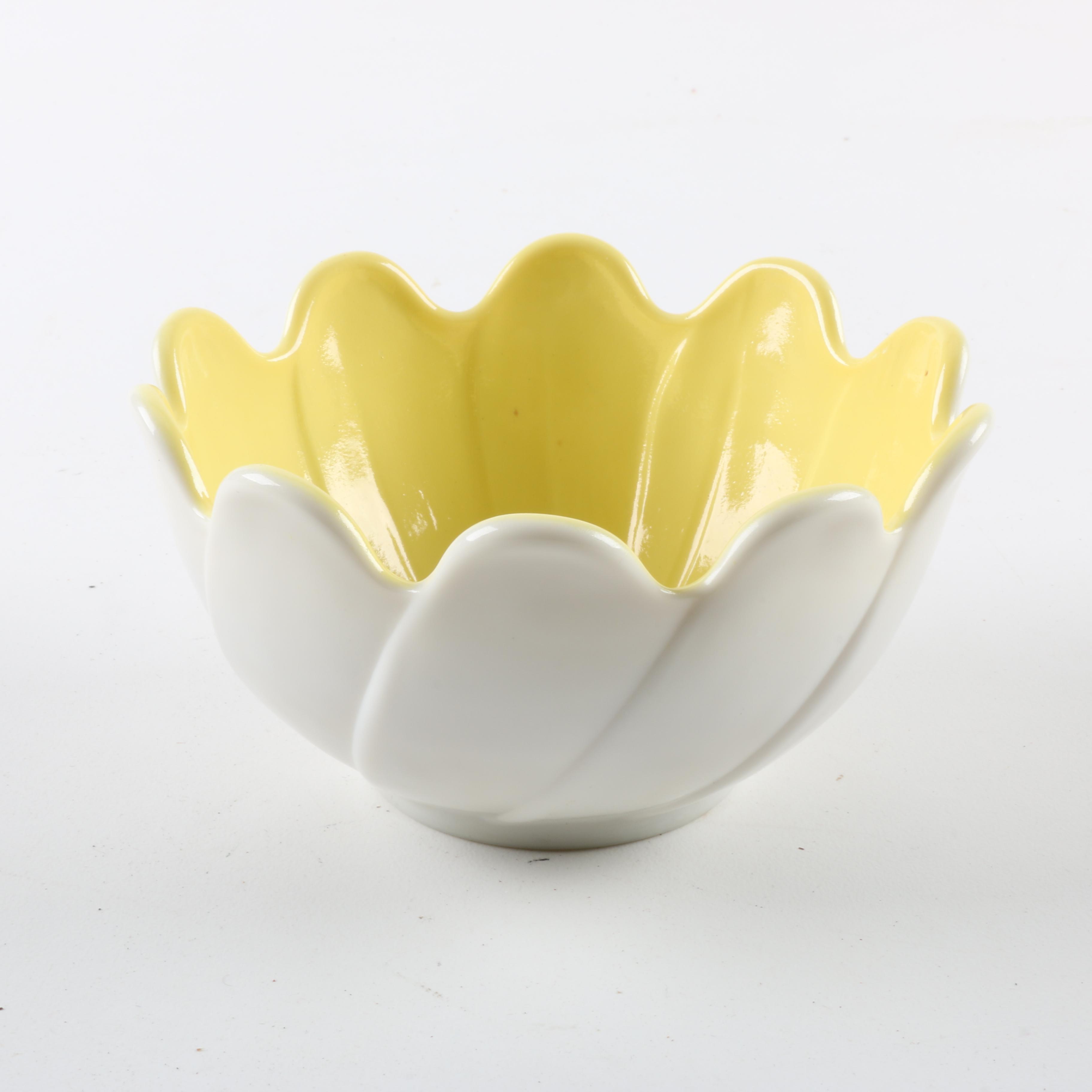 Vintage Multi Colored Flower Shaped Bowls and Saucers