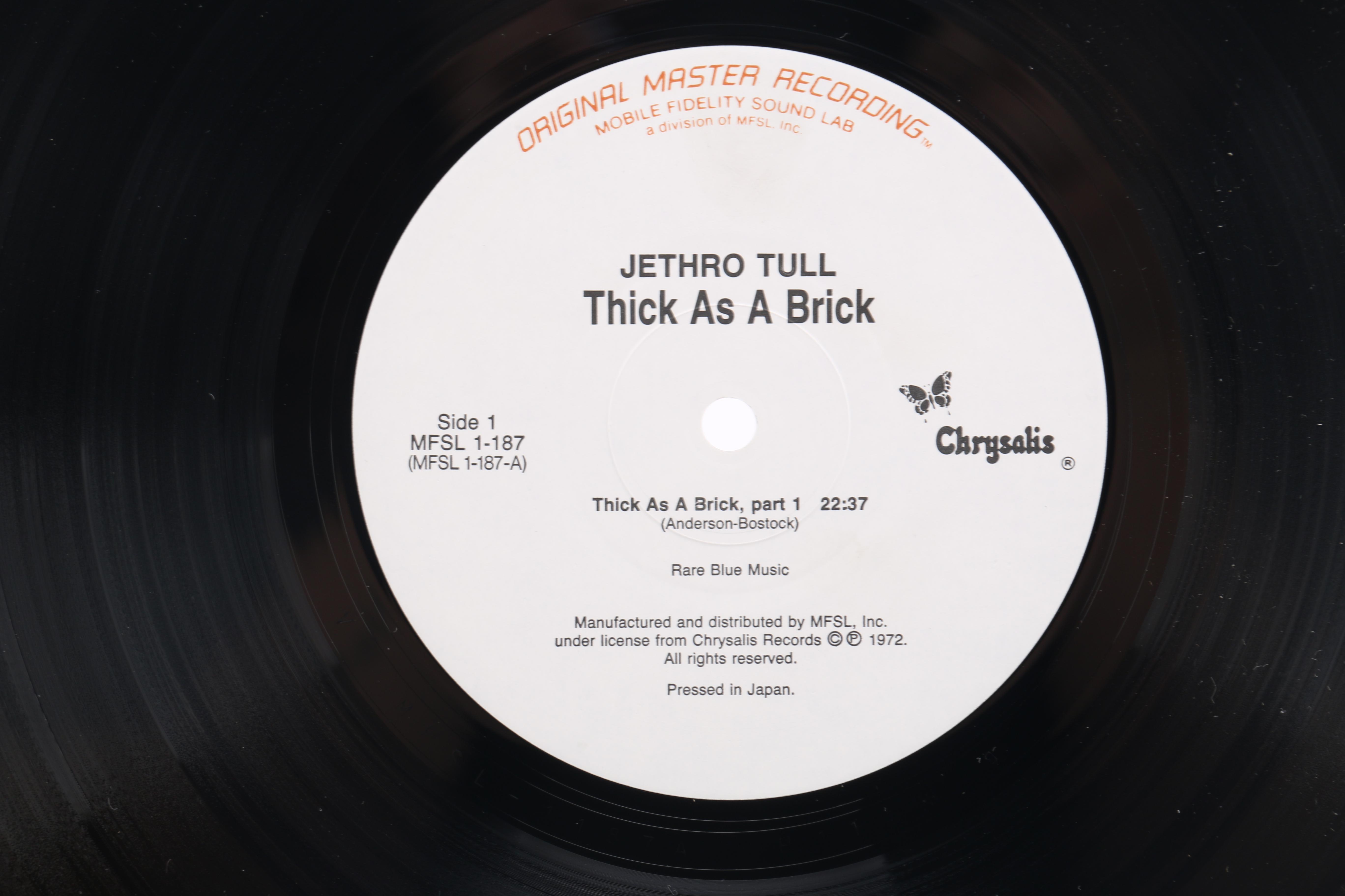 Limited Edition Mobile Fidelity Sound Lab Pressing of Jethro Tull's "Thick as A Brick"