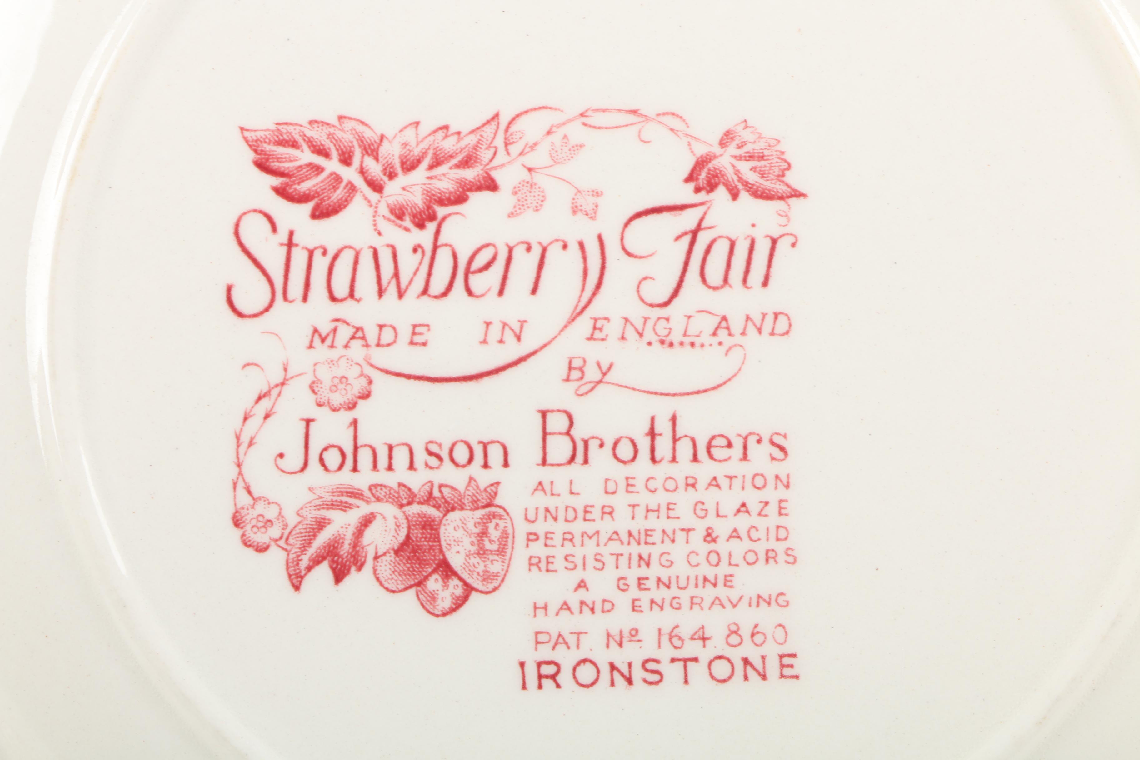 Johnson Brothers "Strawberry Fair" Ironstone Tableware