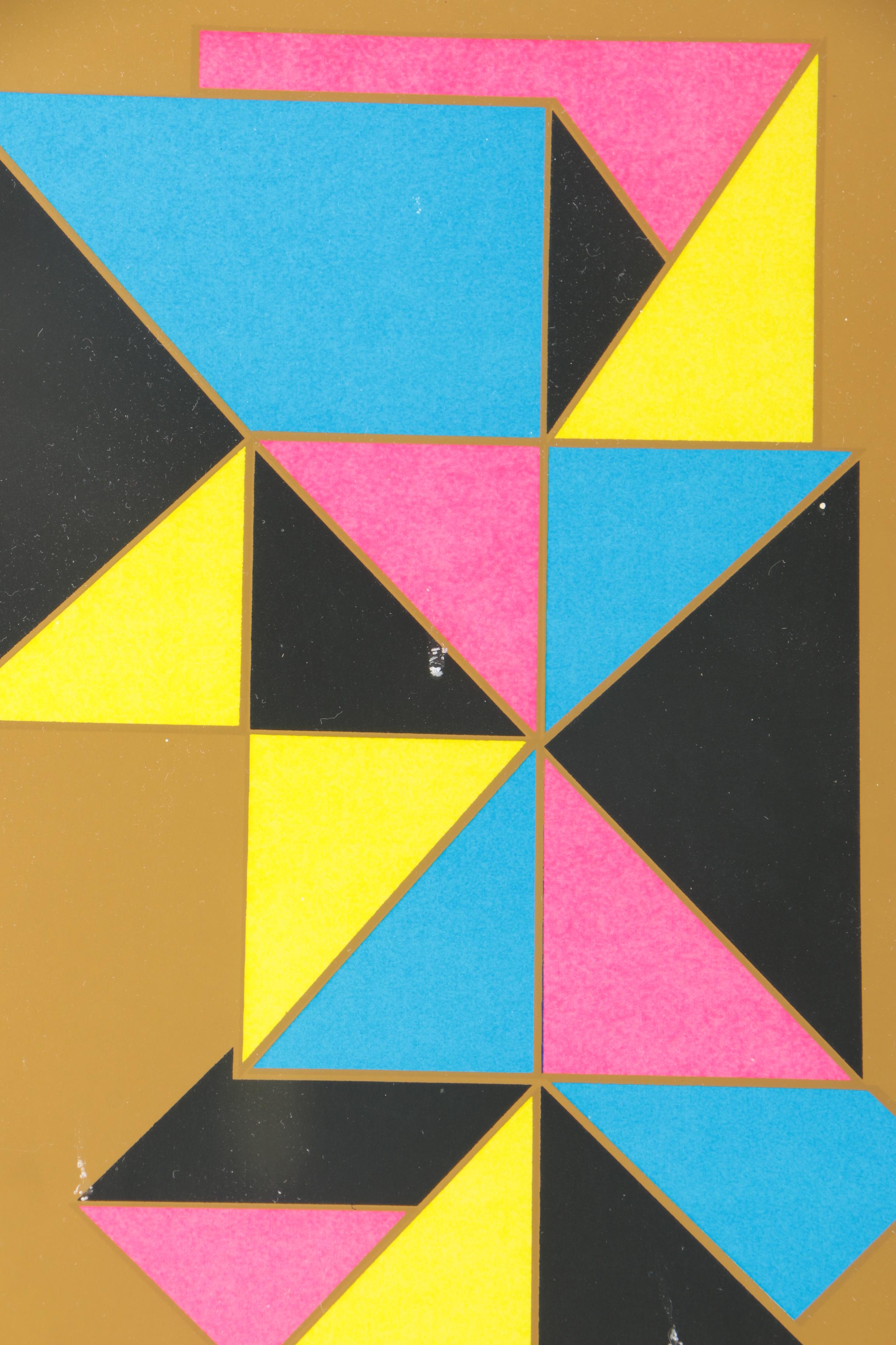 Limited Edition Lithograph of Geometric Art by Isler