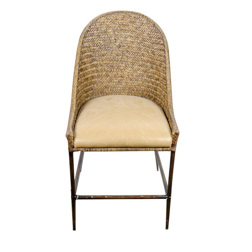 Wicker Back Accent Chair