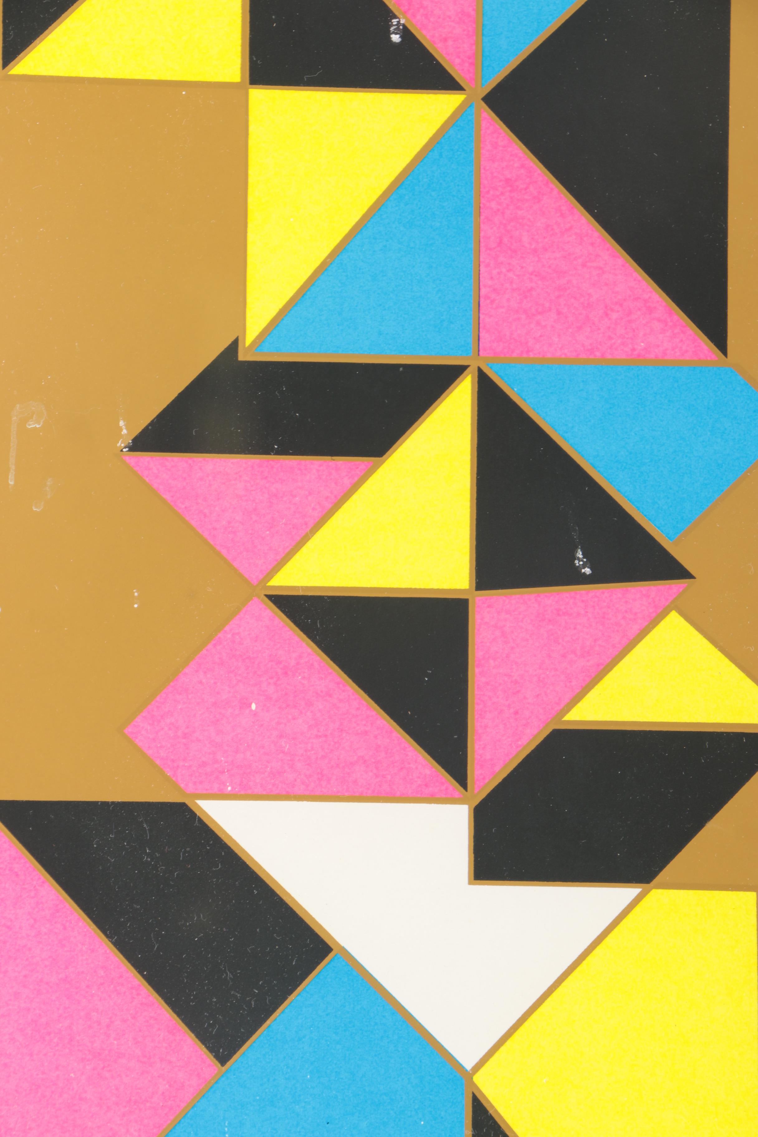 Limited Edition Lithograph of Geometric Art by Isler