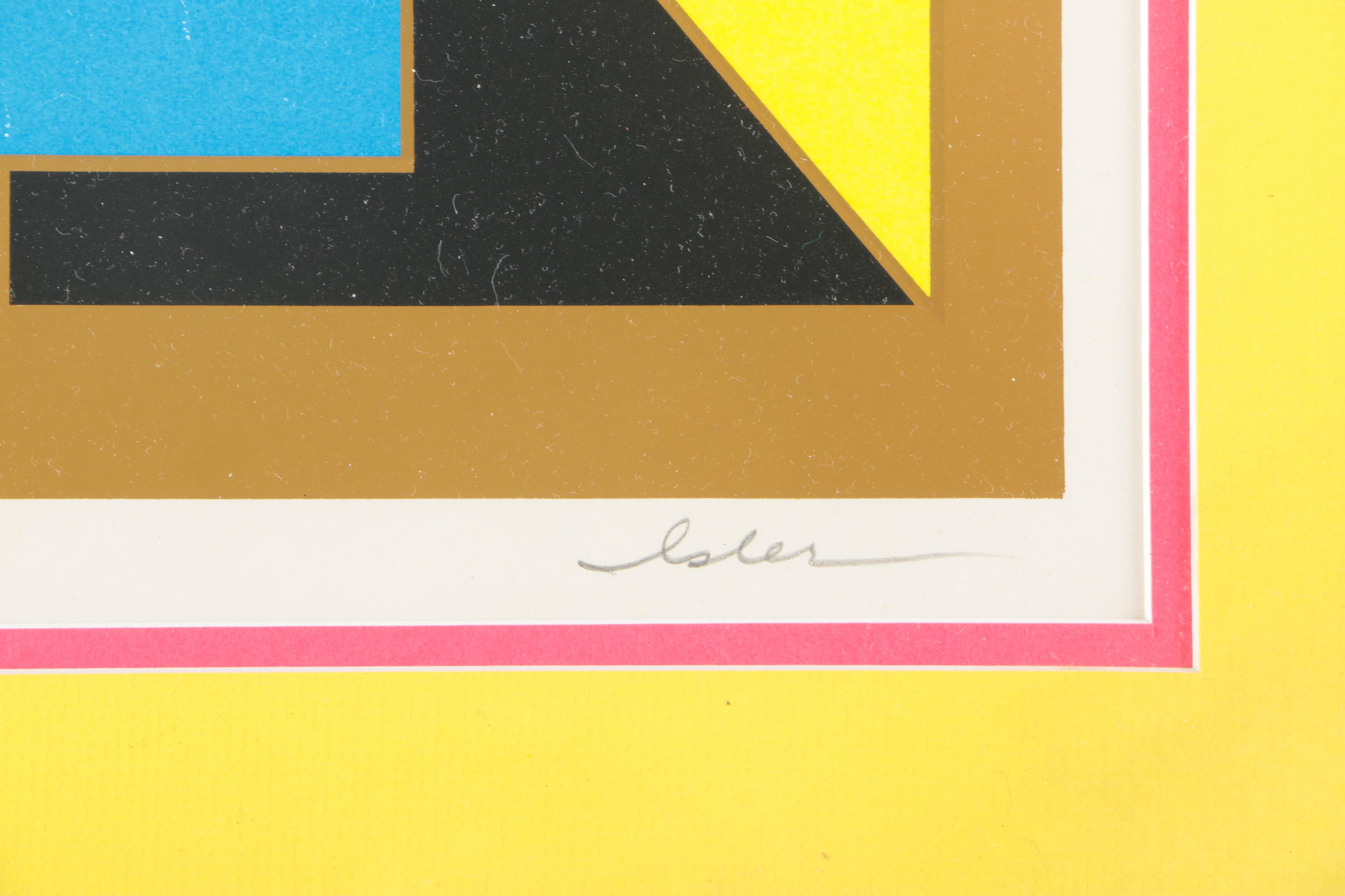 Limited Edition Lithograph of Geometric Art by Isler