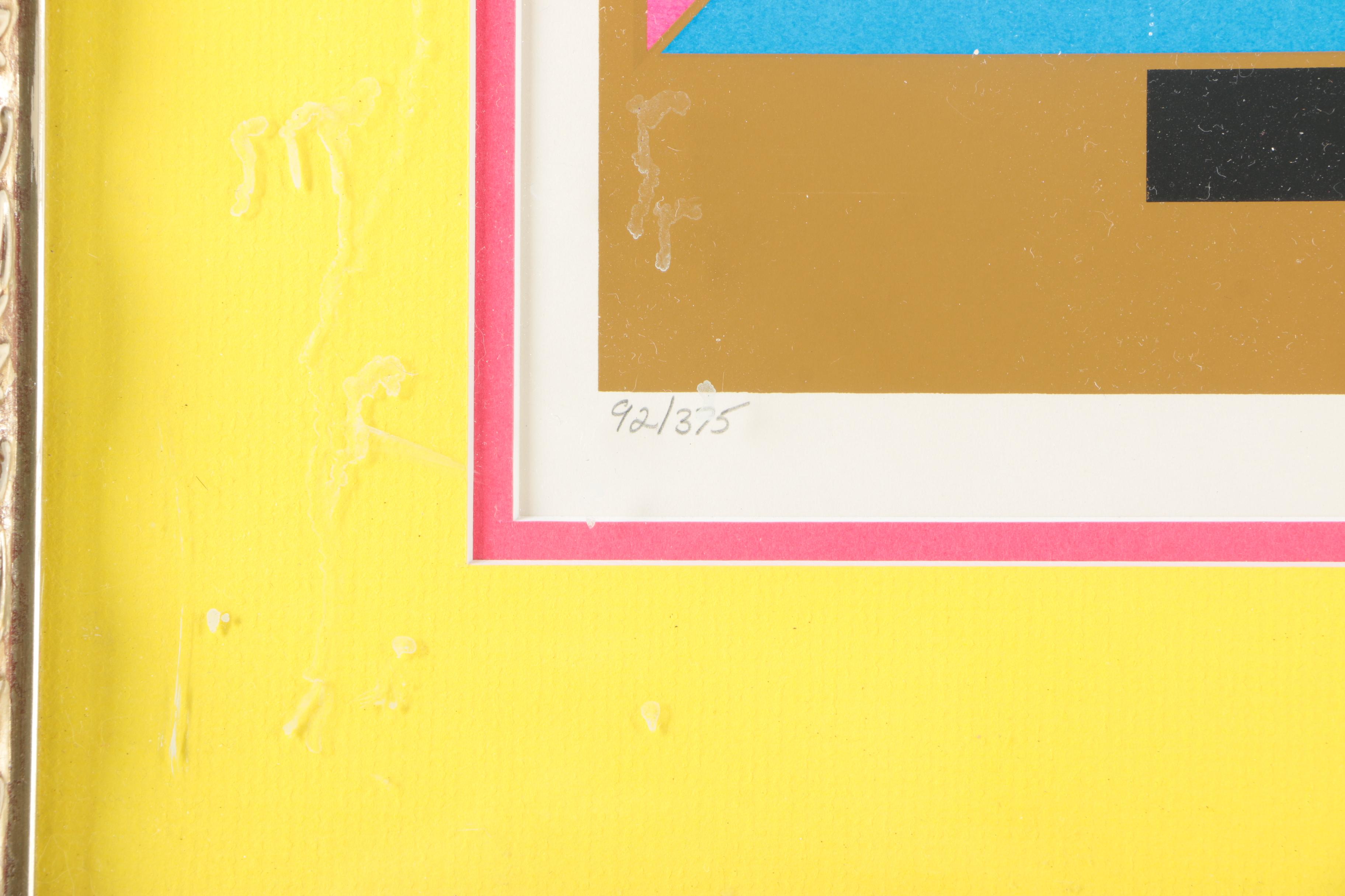 Limited Edition Lithograph of Geometric Art by Isler