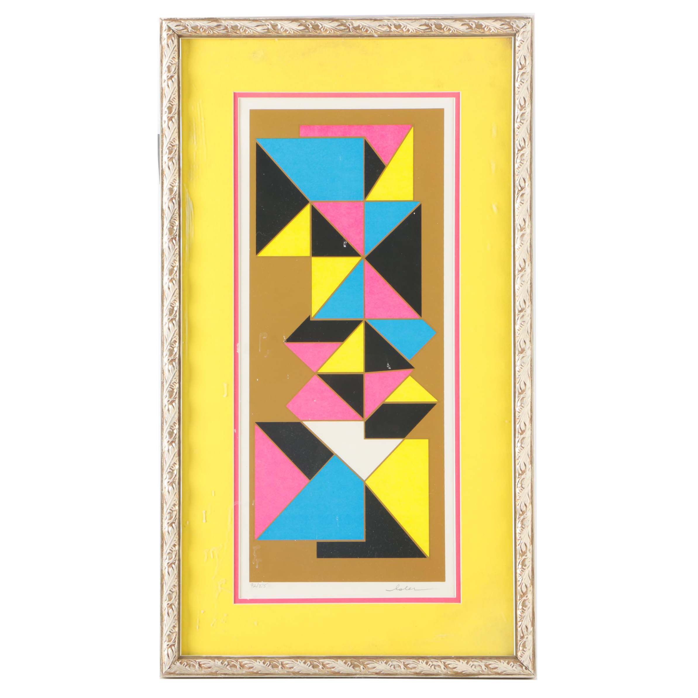 Limited Edition Lithograph of Geometric Art by Isler