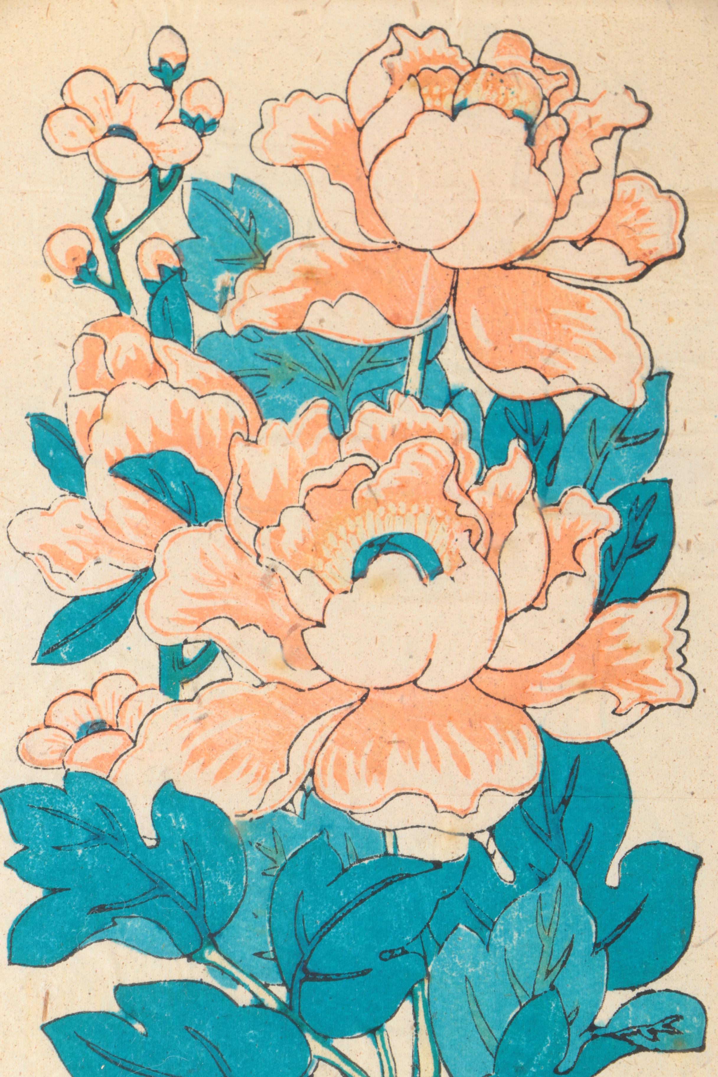 Chinese Floral Woodblock Prints