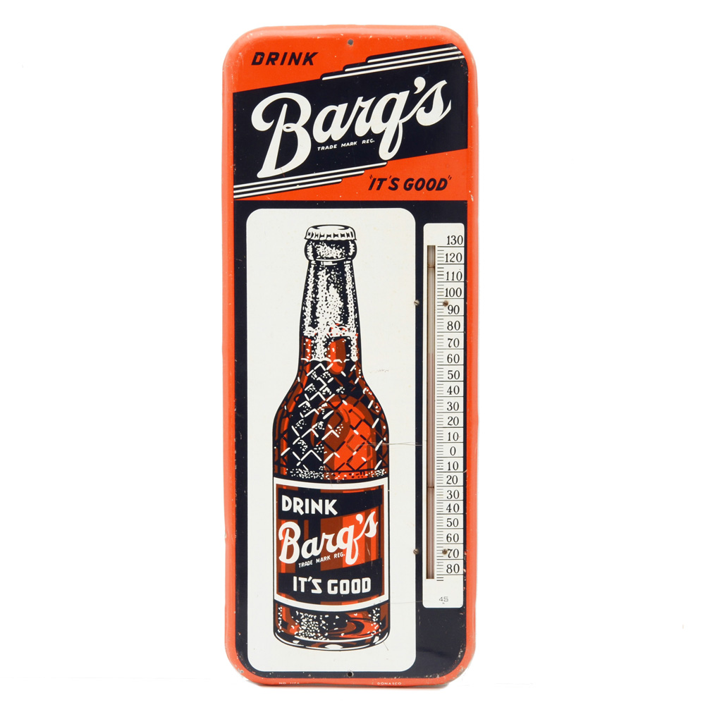 Vintage Barq's Advertisement Thermometer