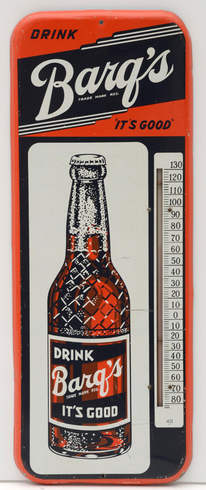 Vintage Barq's Advertisement Thermometer