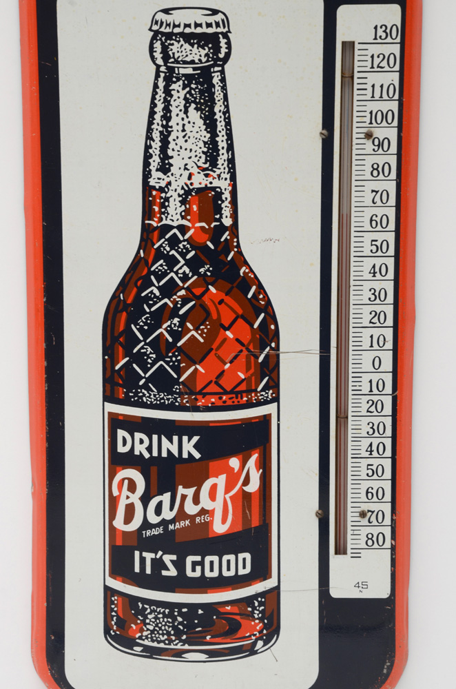 Vintage Barq's Advertisement Thermometer