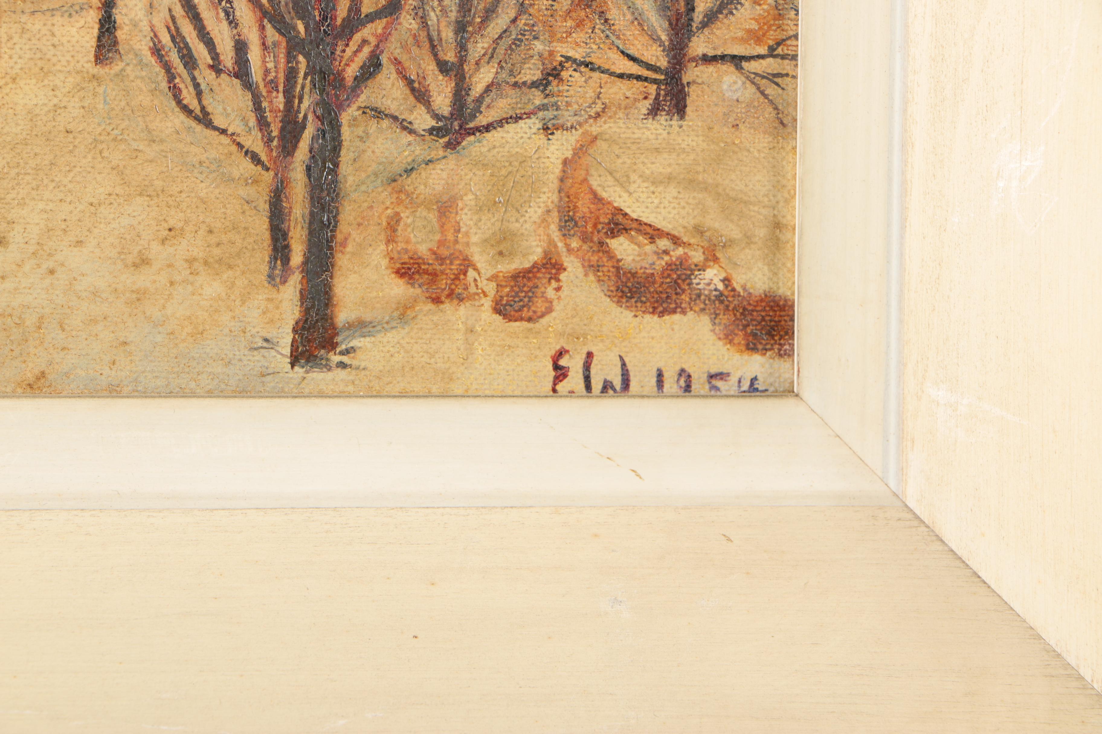 Eugenie Weinberg Mid-Century Oil Paintings on Canvas and Board