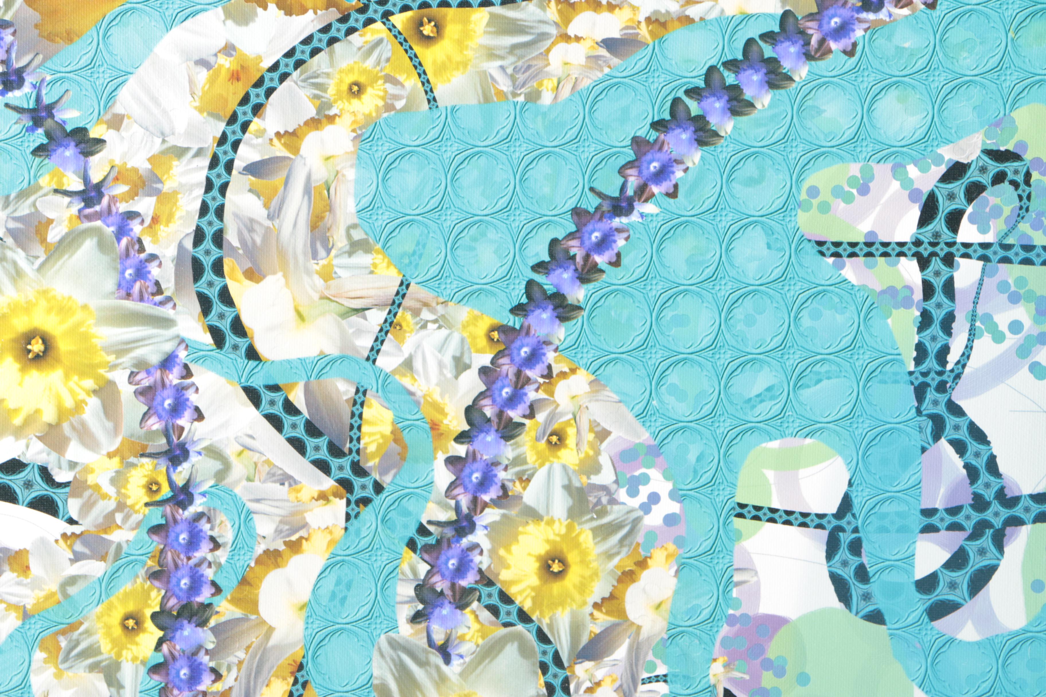 Carl Van Brunt 2005 Mixed Media Work With Painted Clay "Mom"