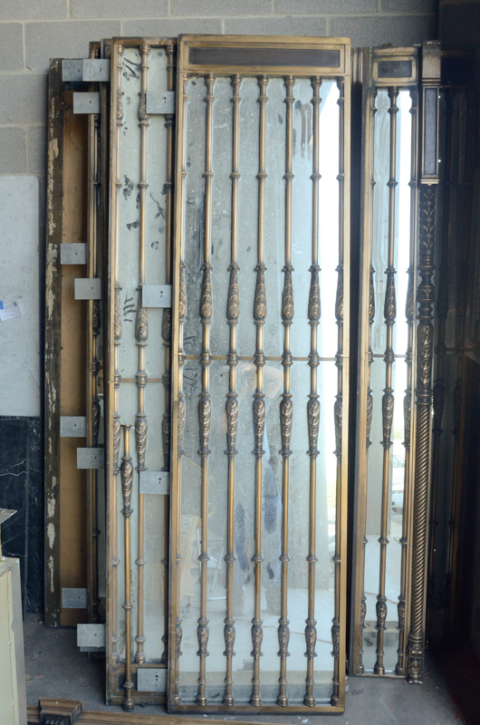 Mirror and Brass Panel Architectural Set