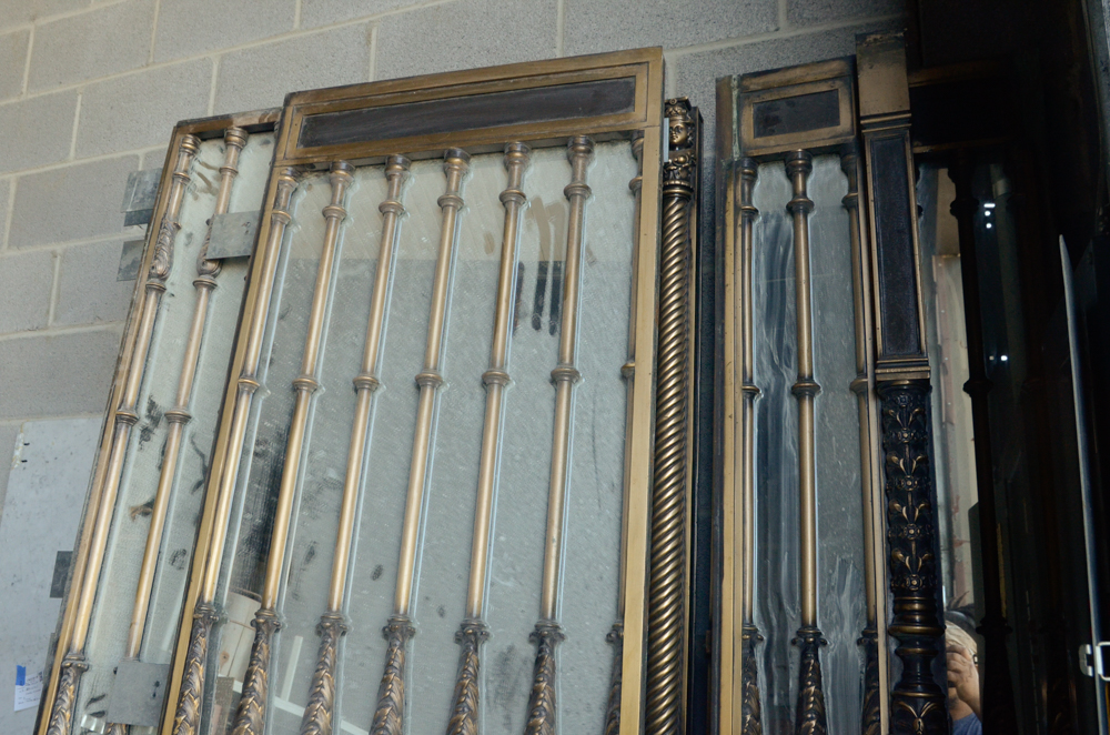 Mirror and Brass Panel Architectural Set